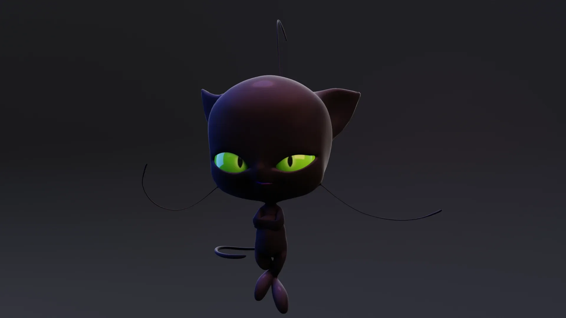 Plagg - Kwami from miraculous ladybug A rigged character for Blender