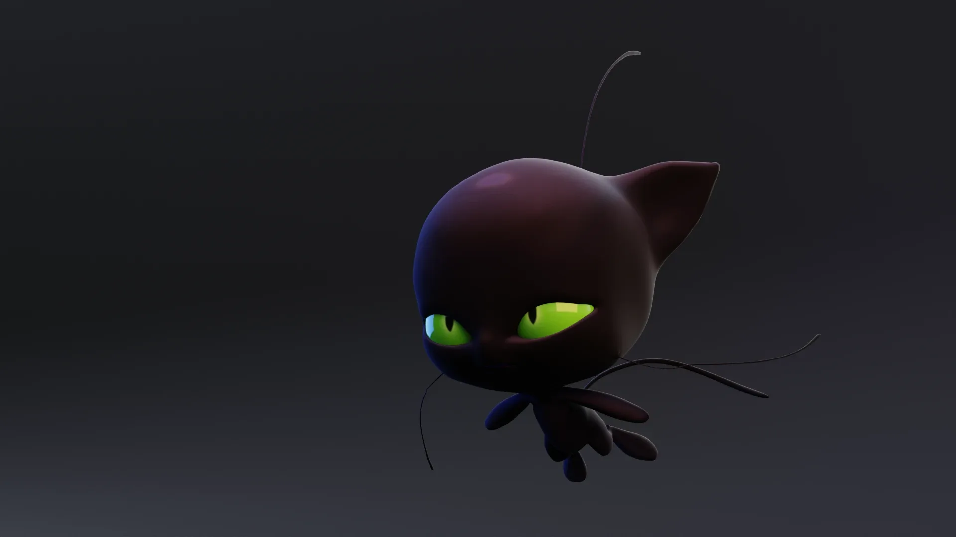 Plagg - Kwami from miraculous ladybug A rigged character for Blender