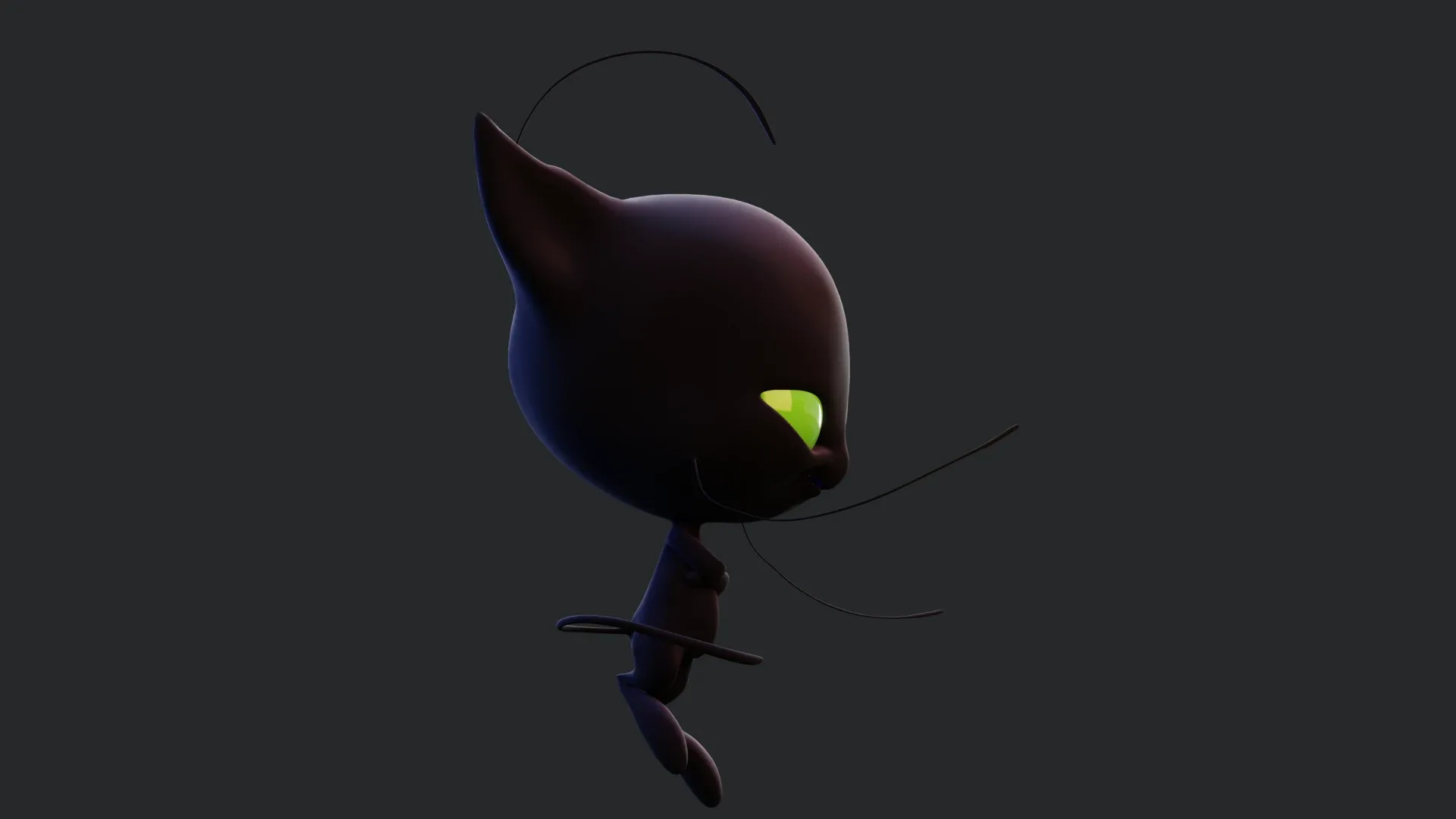 Plagg - Kwami from miraculous ladybug A rigged character for Blender