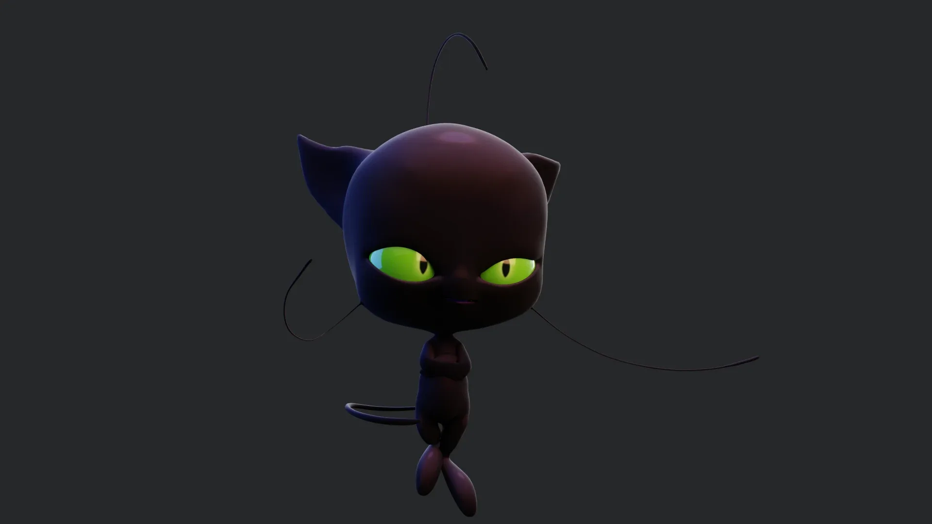 Plagg - Kwami from miraculous ladybug A rigged character for Blender