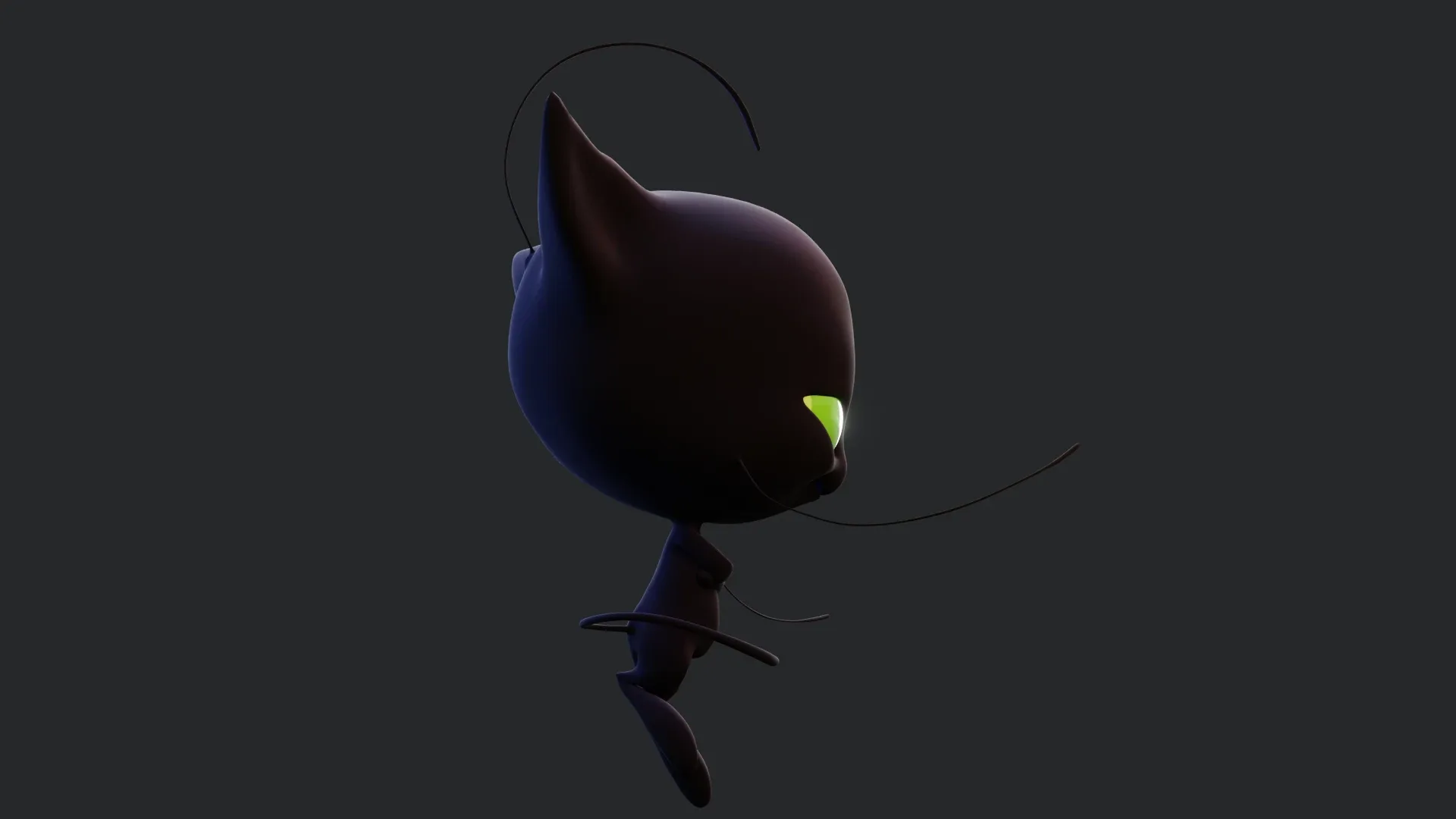 Plagg - Kwami from miraculous ladybug A rigged character for Blender