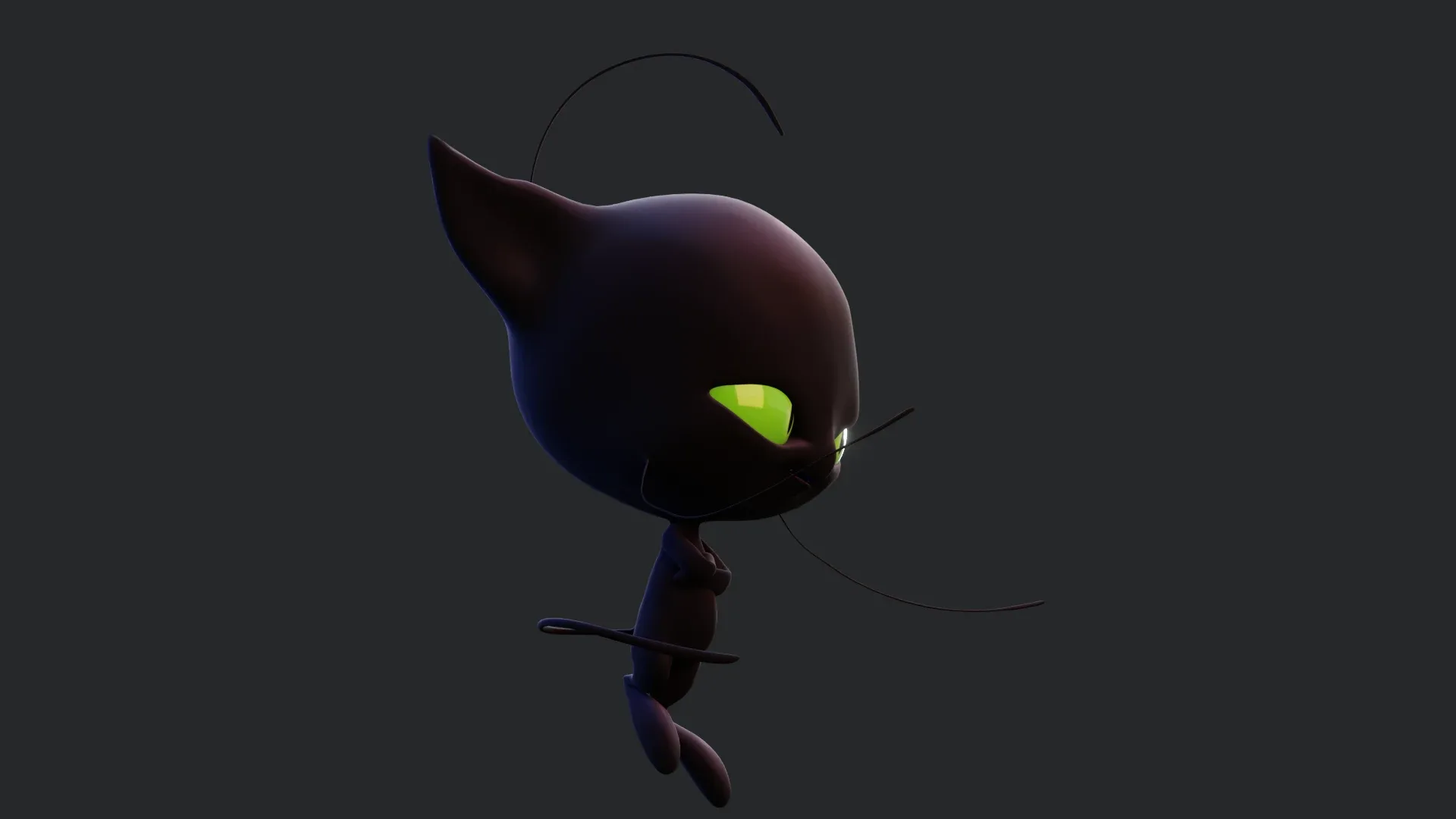 Plagg - Kwami from miraculous ladybug A rigged character for Blender