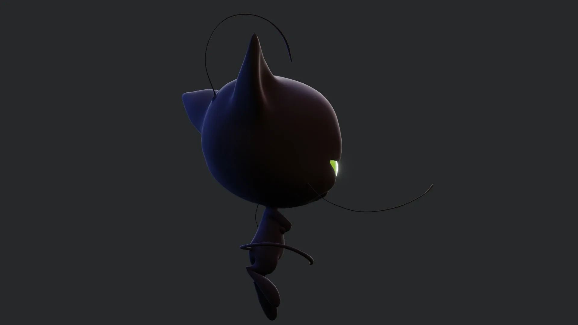 Plagg - Kwami from miraculous ladybug A rigged character for Blender