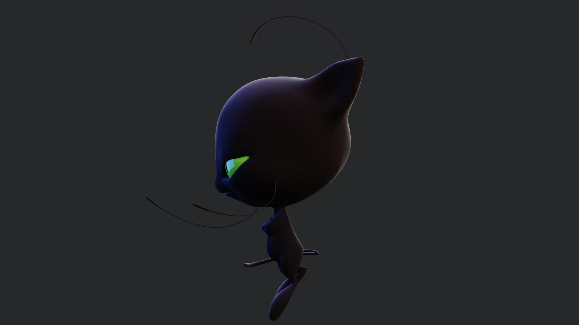 Plagg - Kwami from miraculous ladybug A rigged character for Blender