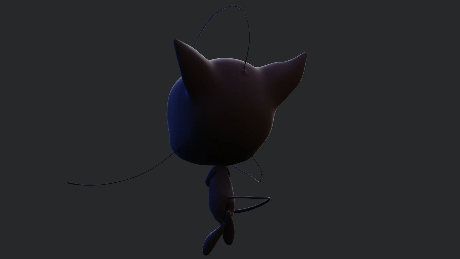 Plagg - Kwami from miraculous ladybug A rigged character for Blender