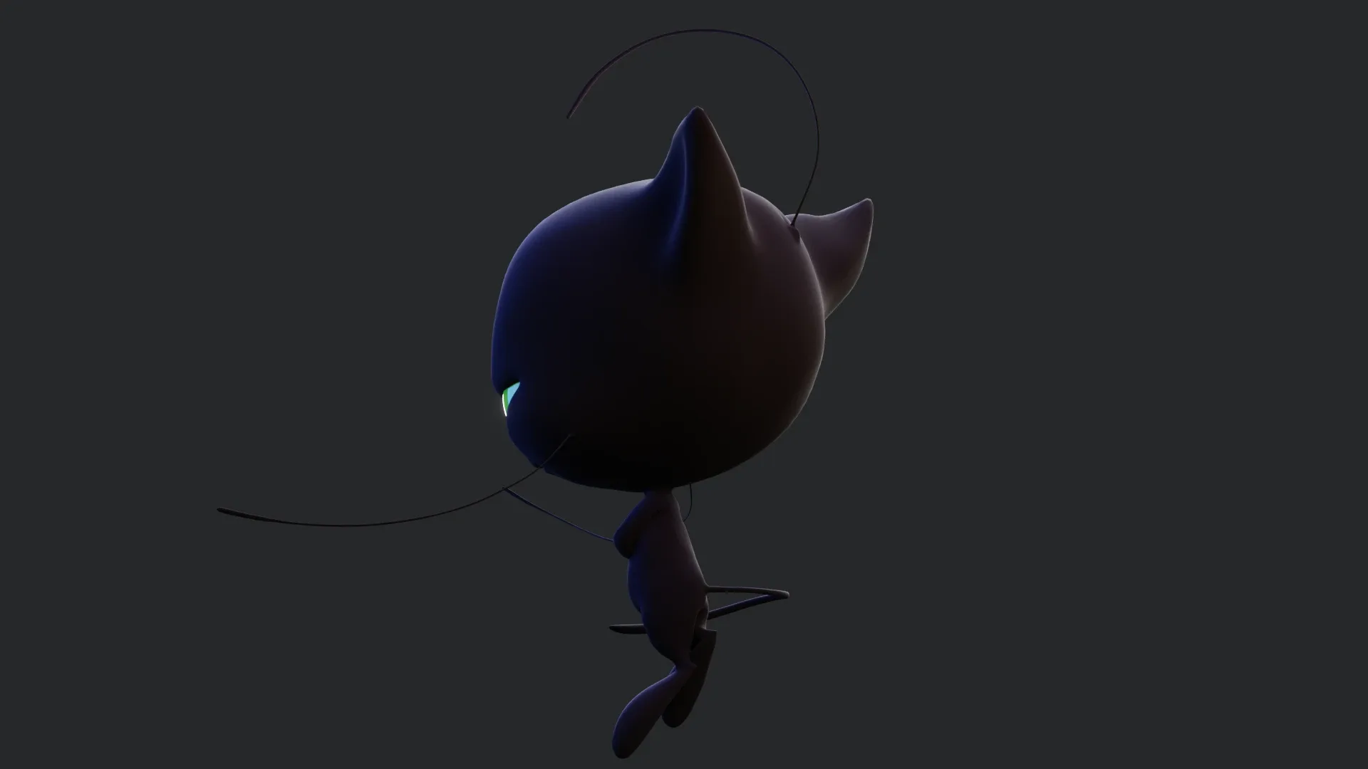 Plagg - Kwami from miraculous ladybug A rigged character for Blender