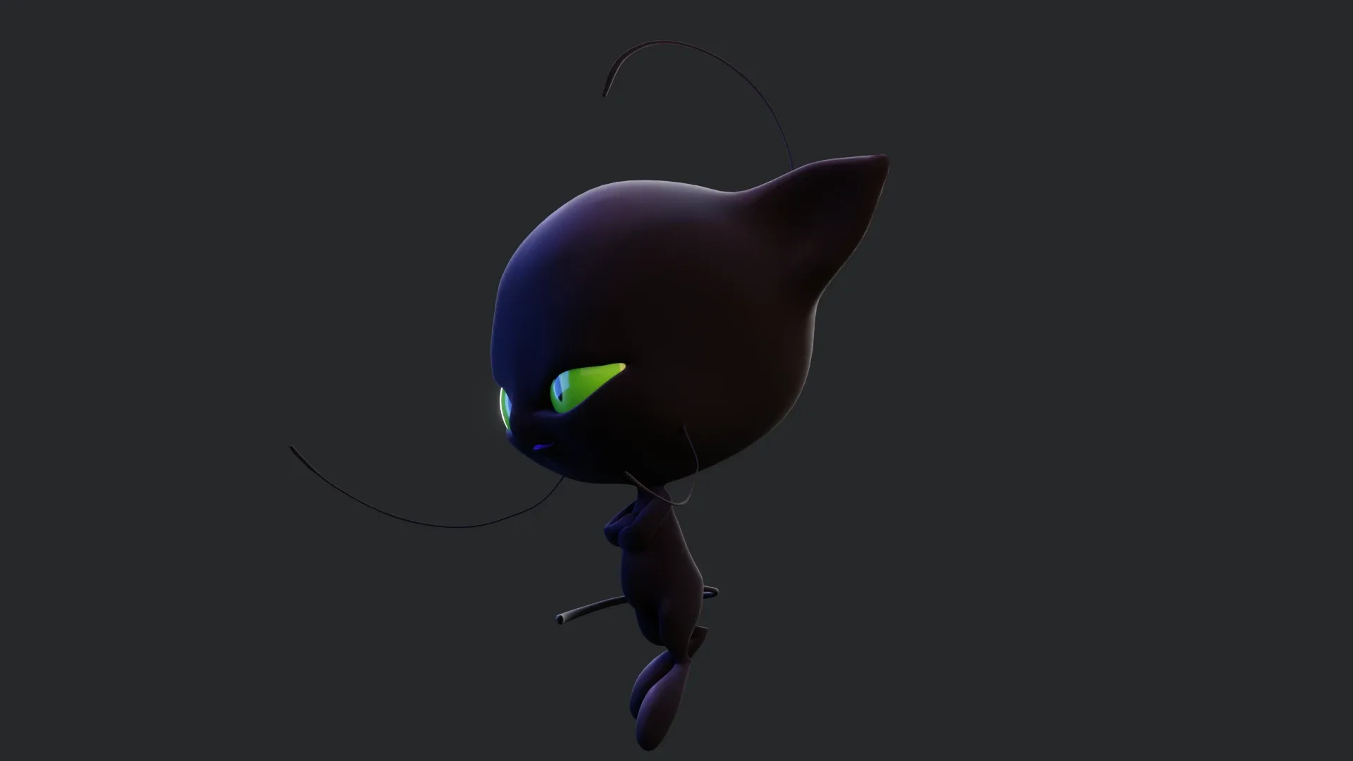 Plagg - Kwami from miraculous ladybug A rigged character for Blender