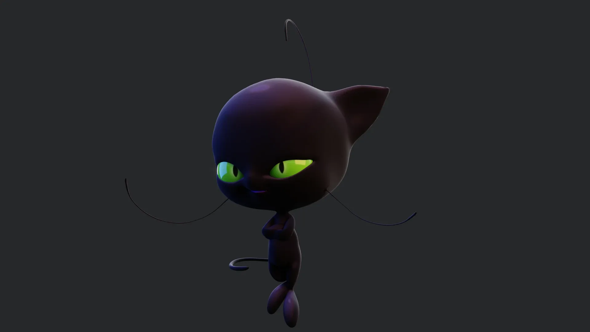 Plagg - Kwami from miraculous ladybug A rigged character for Blender