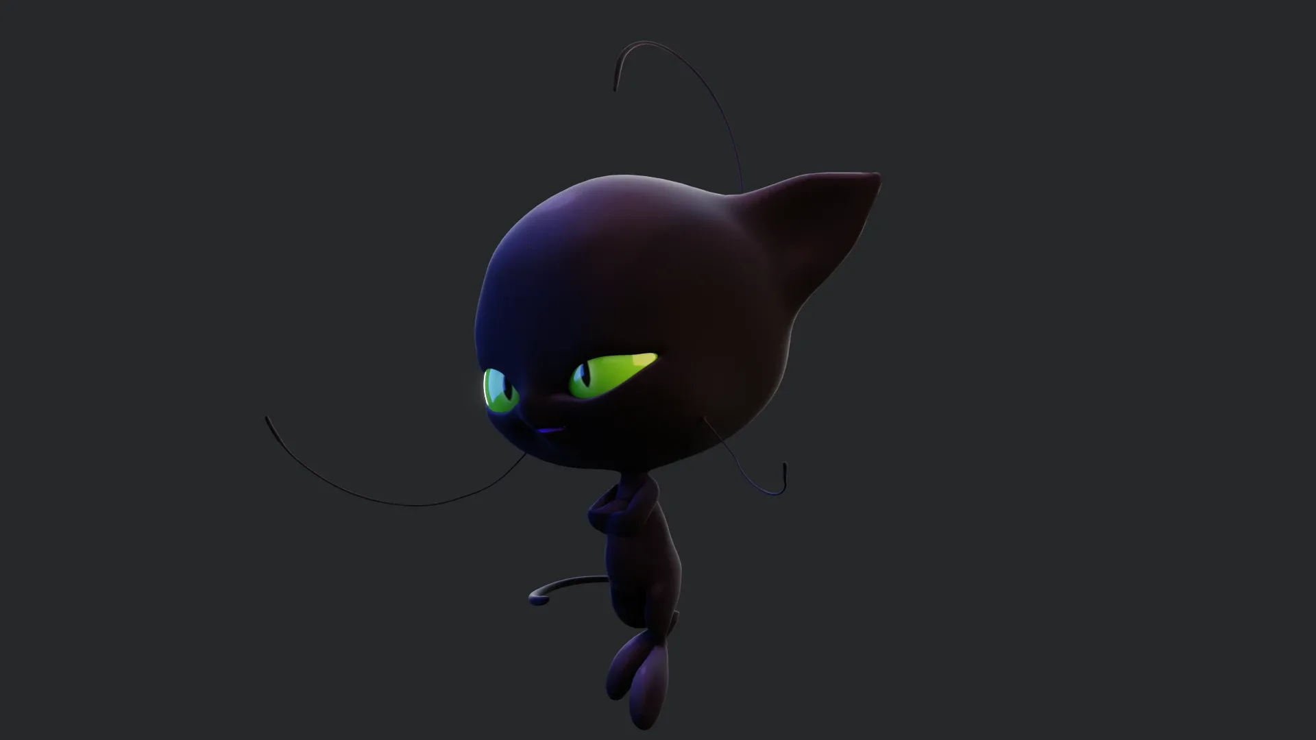 Plagg - Kwami from miraculous ladybug A rigged character for Blender