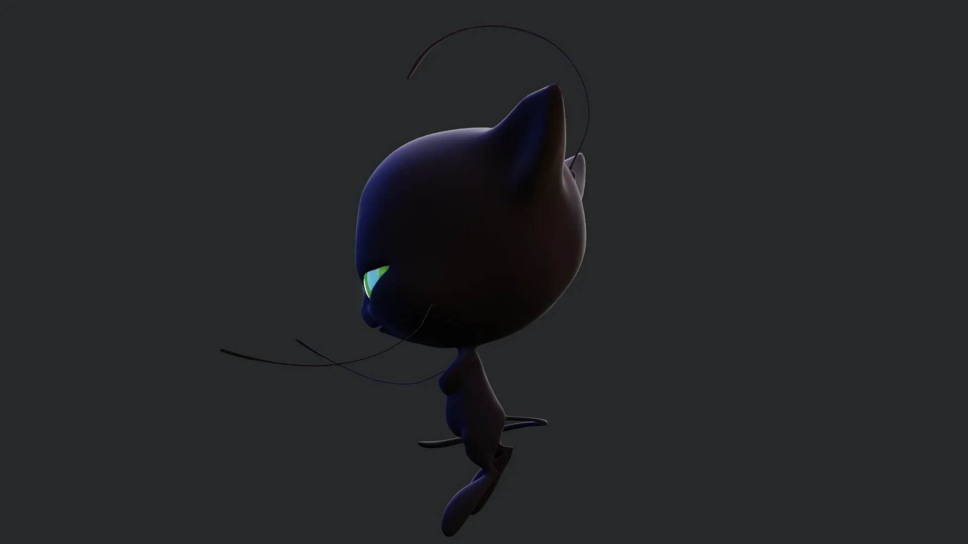 Plagg - Kwami from miraculous ladybug A rigged character for Blender