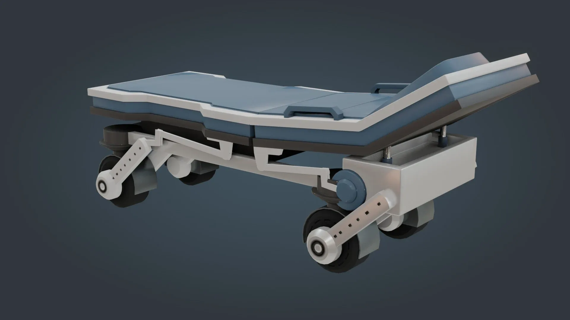 Hospital Stretcher - Low Poly - Game Ready - PBR