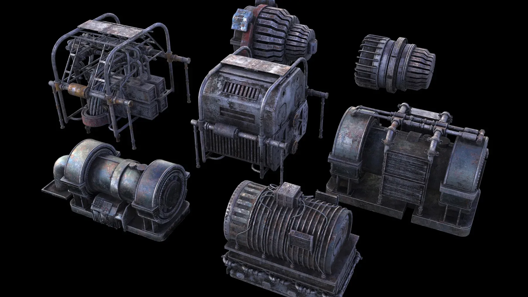 PBR Industrial Kitbash V2 - 200+ Models (Free Sample)