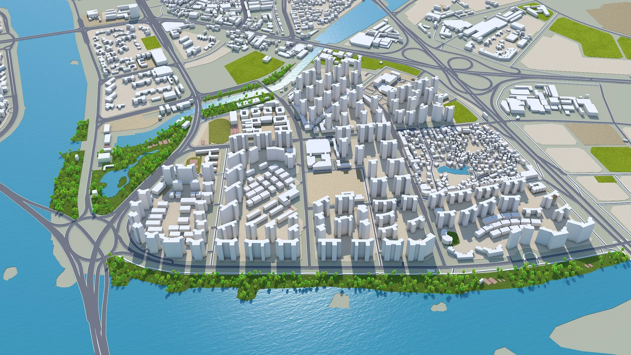 Huizhou city Guangdong Province China 3d model 80km