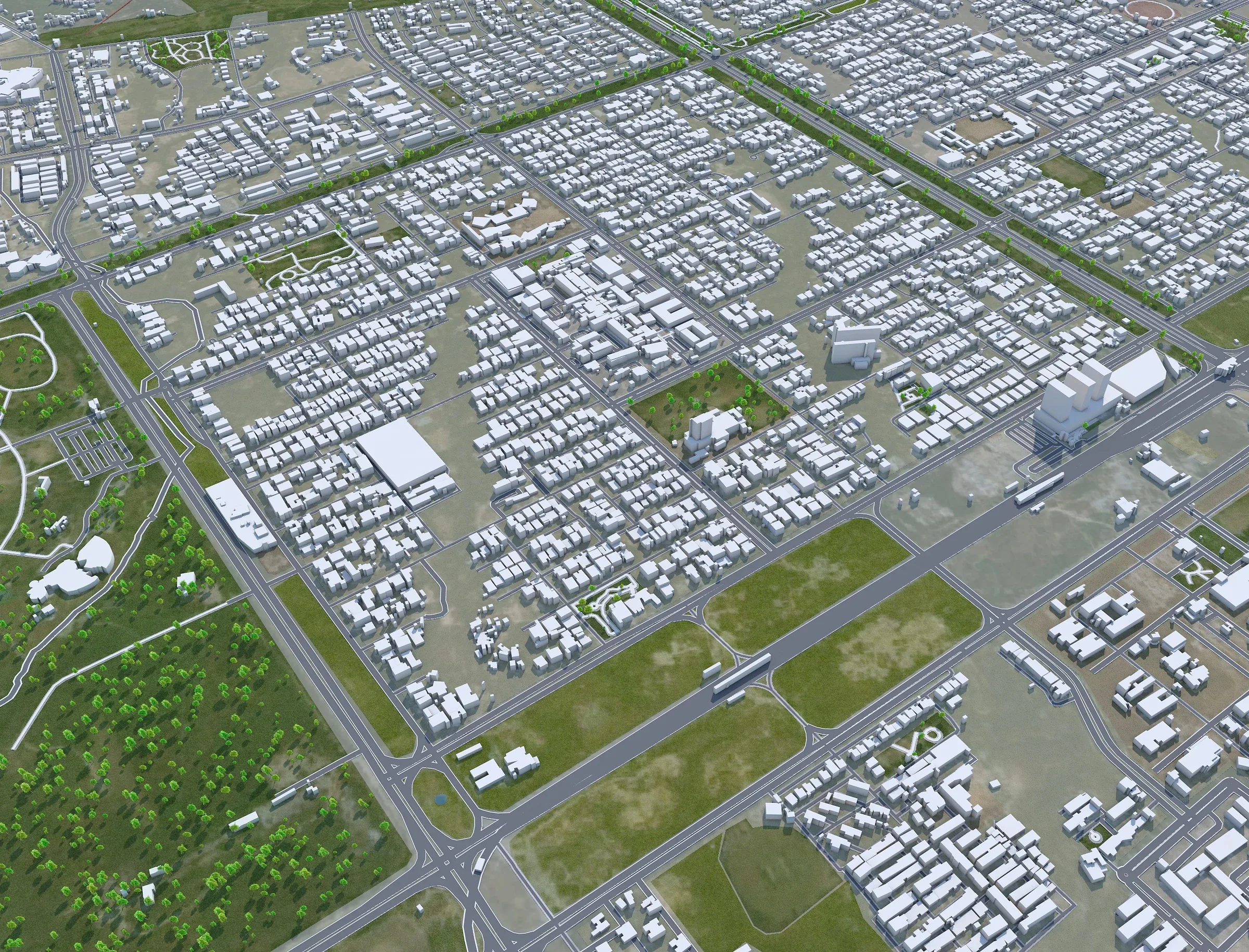 Islamabad city Pakistan 3d model 50km