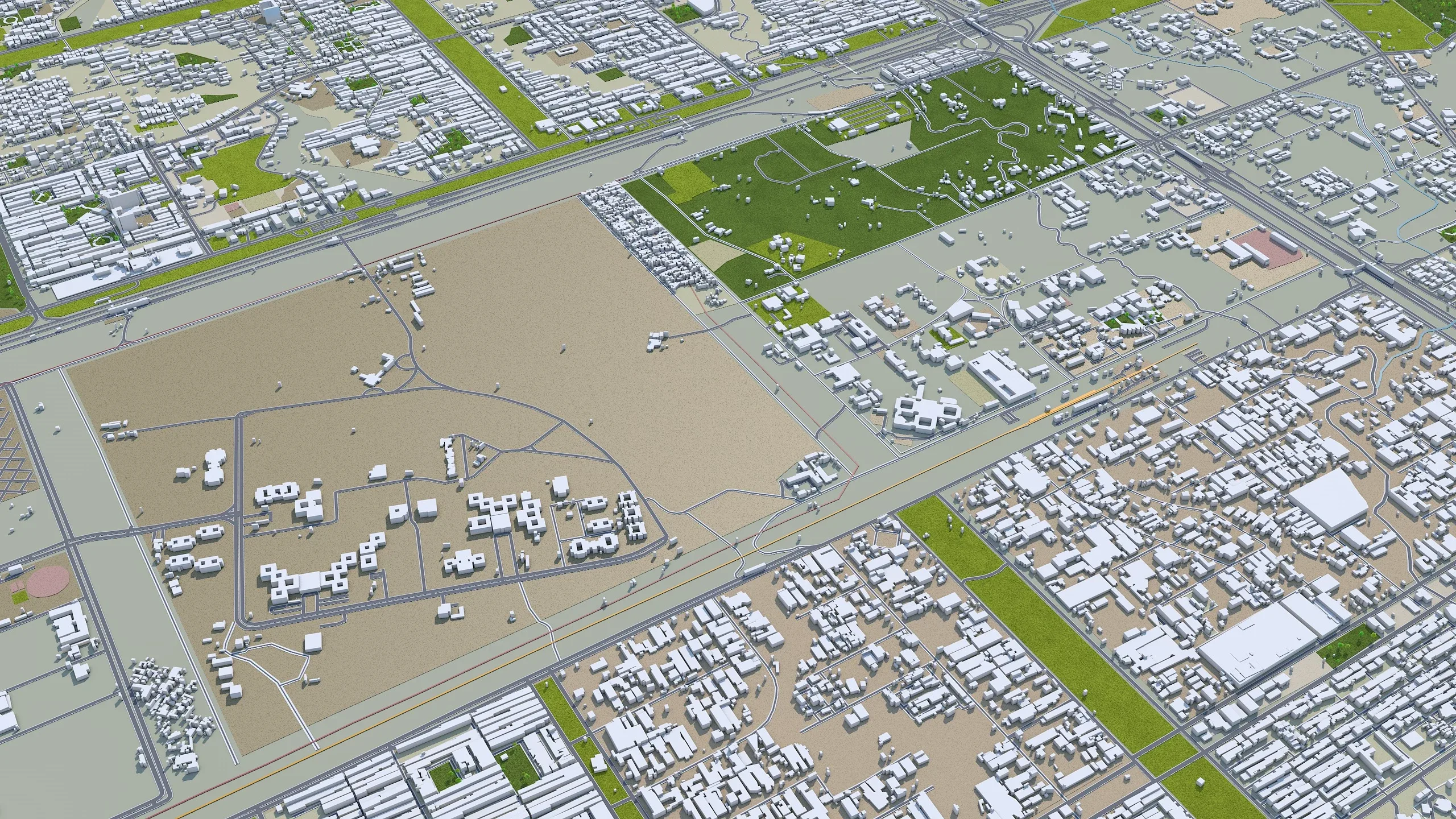 Islamabad city Pakistan 3d model 50km