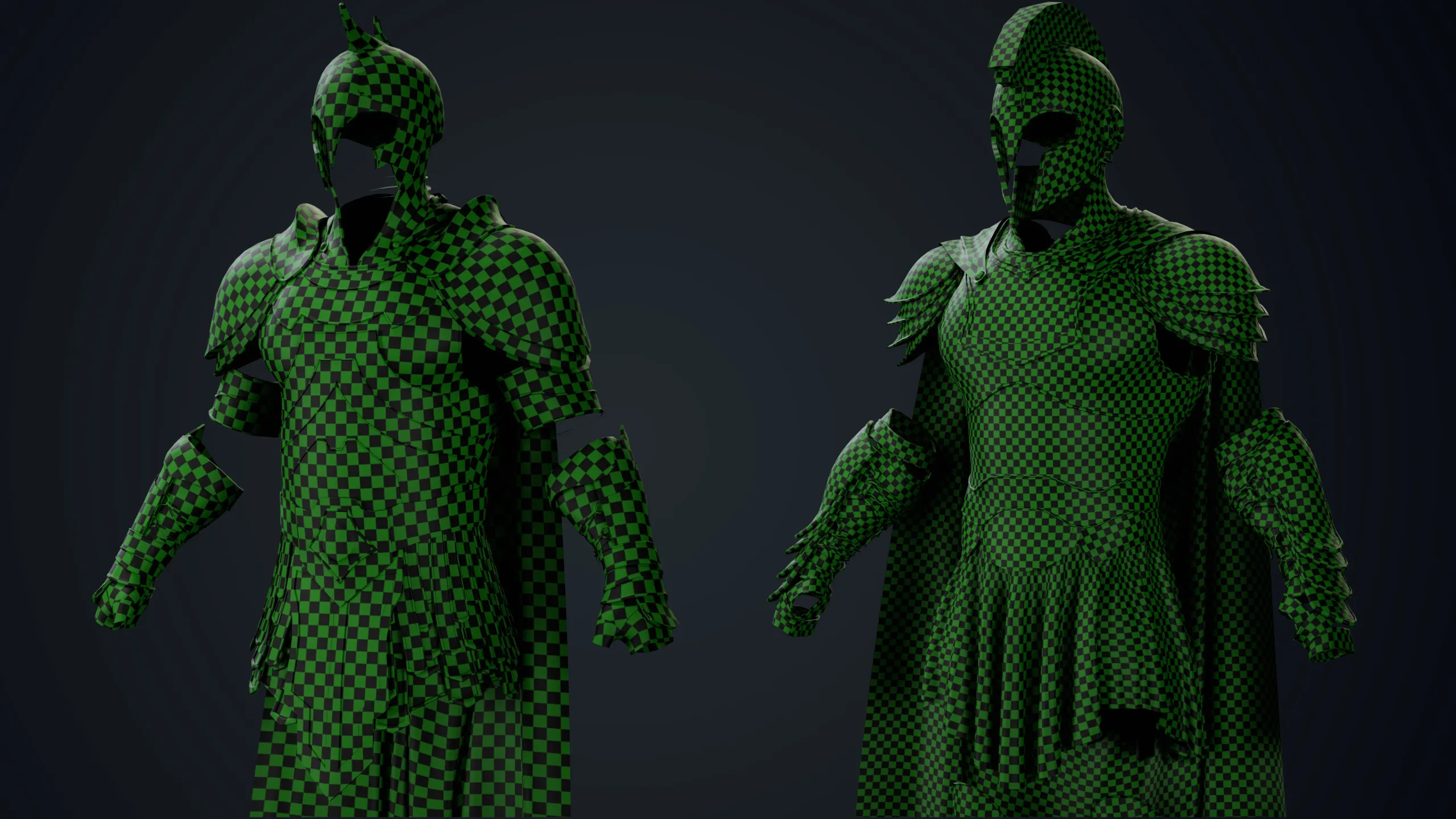 5 In 1  Base Mesh Set Of Armor +OBJ +FBX +3dsMax File + UV + Vol.01