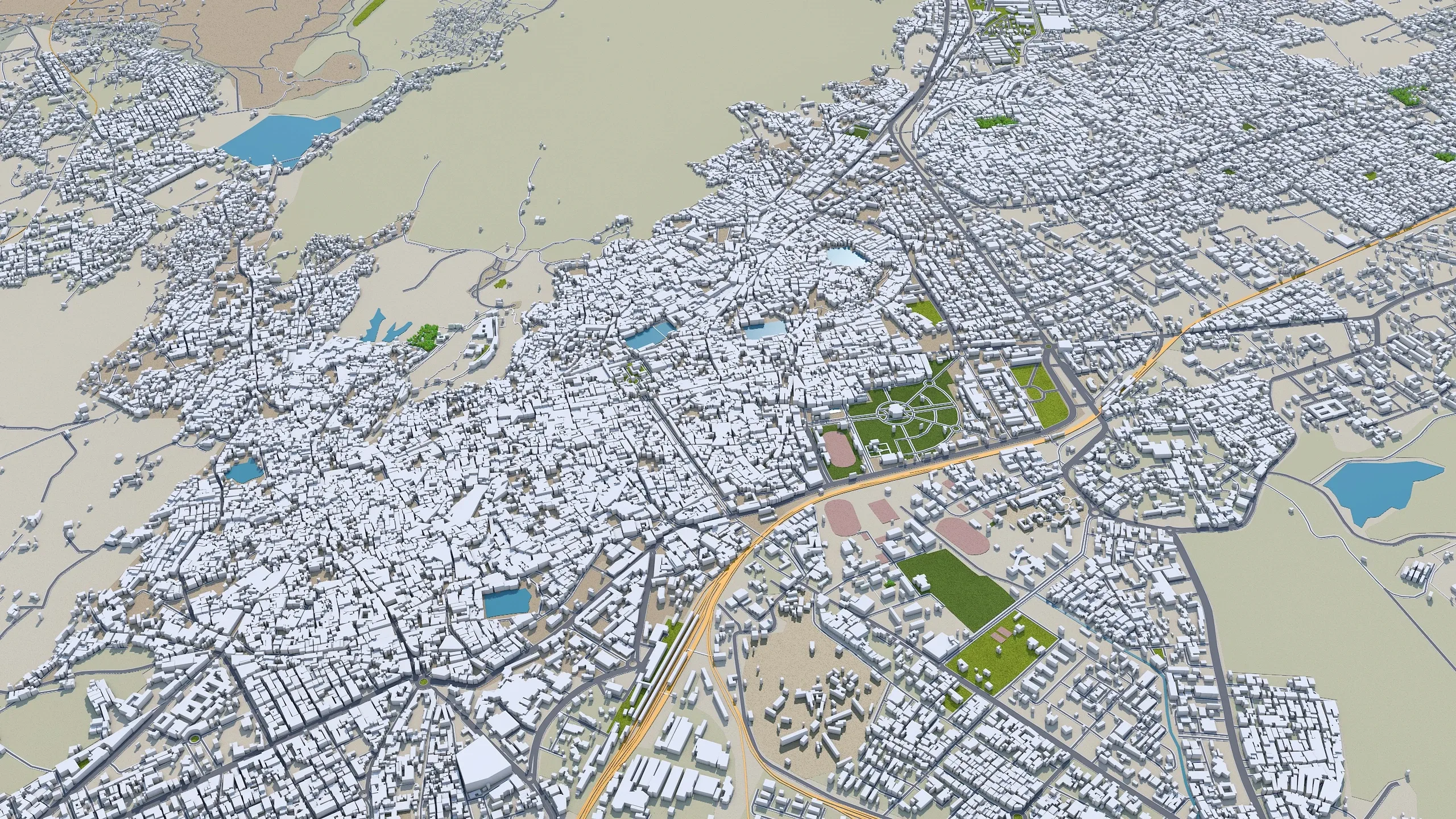 Jodhpur city Rajasthan India 3d model 30km