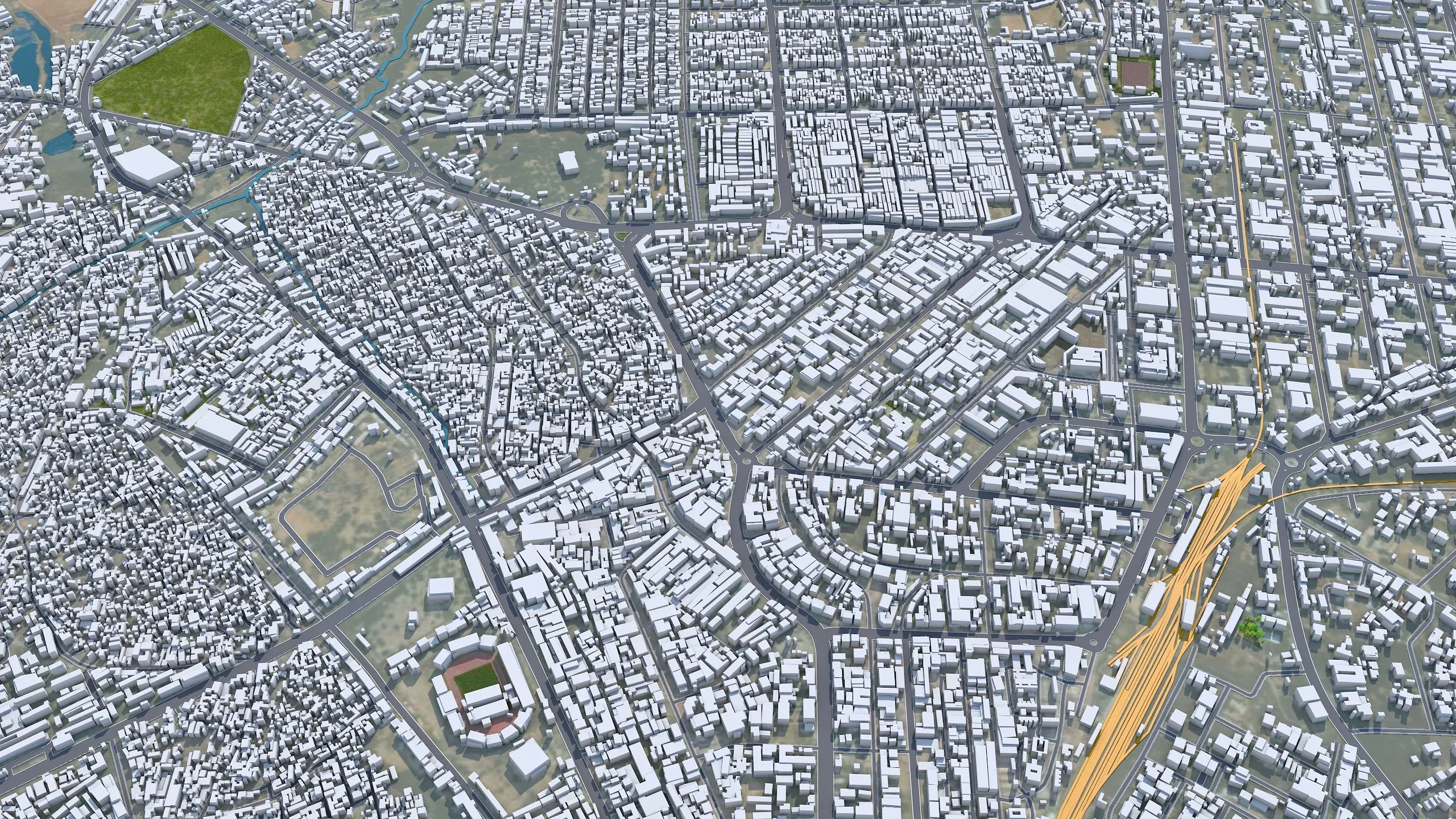 Kano city Nigeria 3d model 40km
