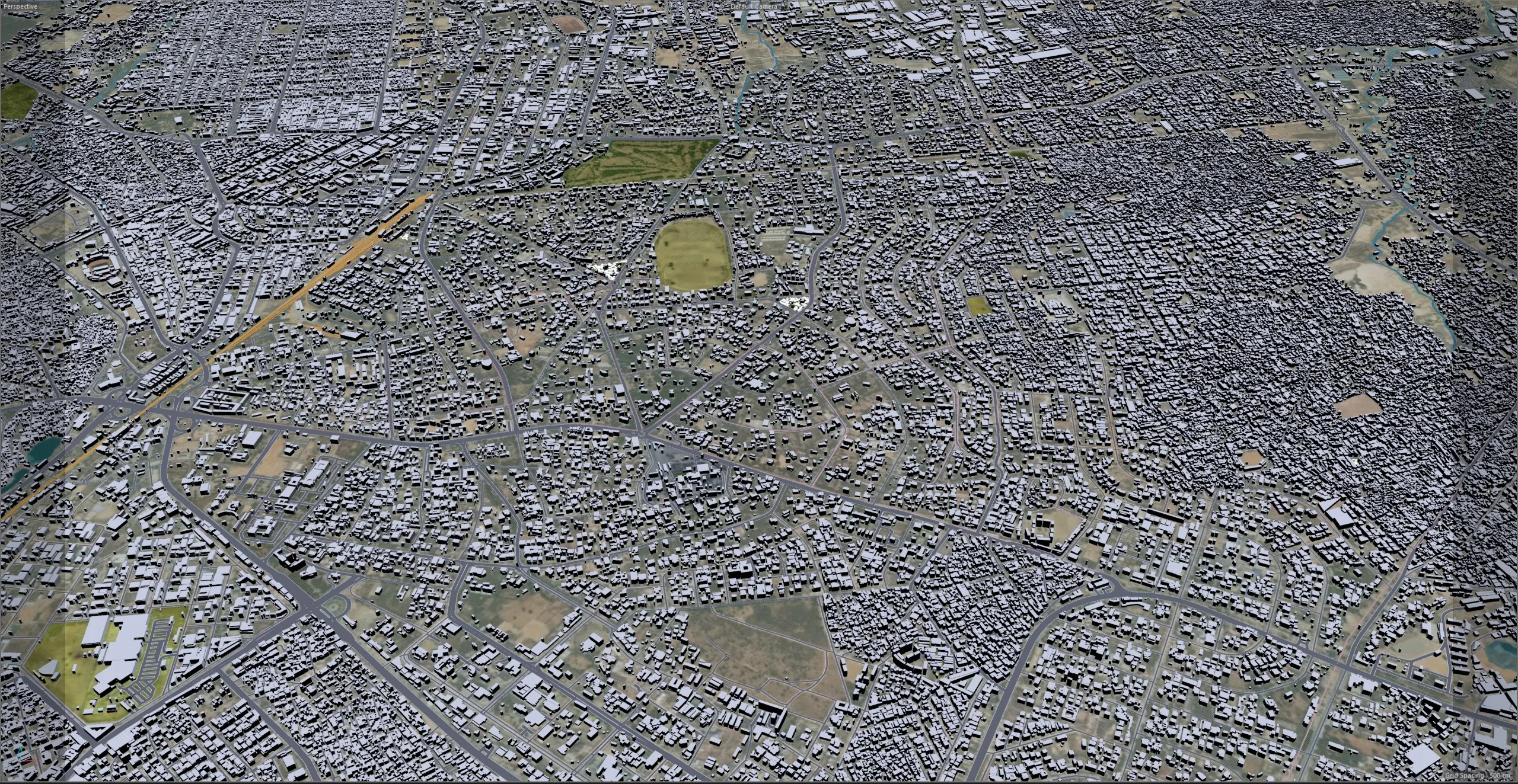 Kano city Nigeria 3d model 40km