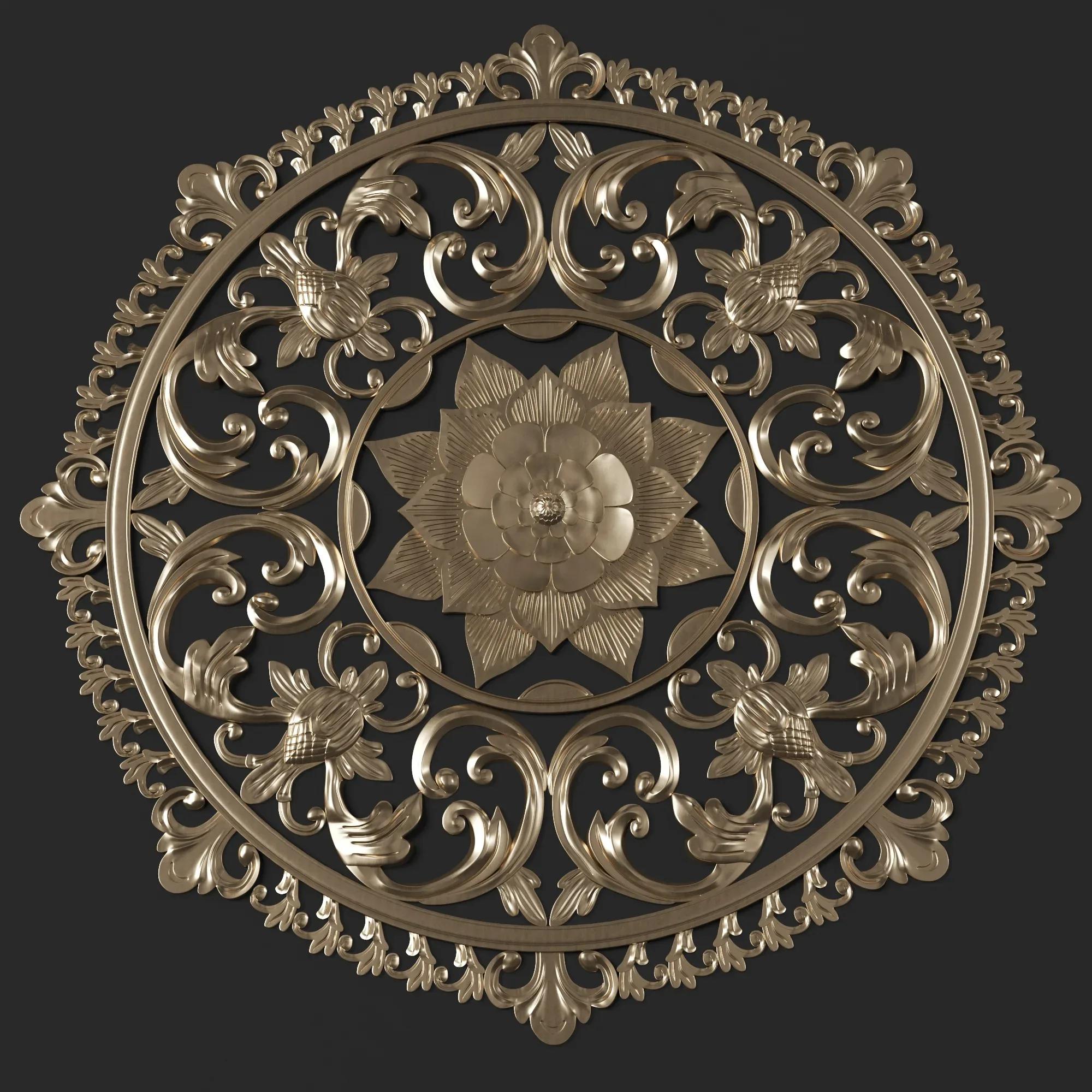 8 Ornament Circular 3Dmodel Brush alpha 3D model