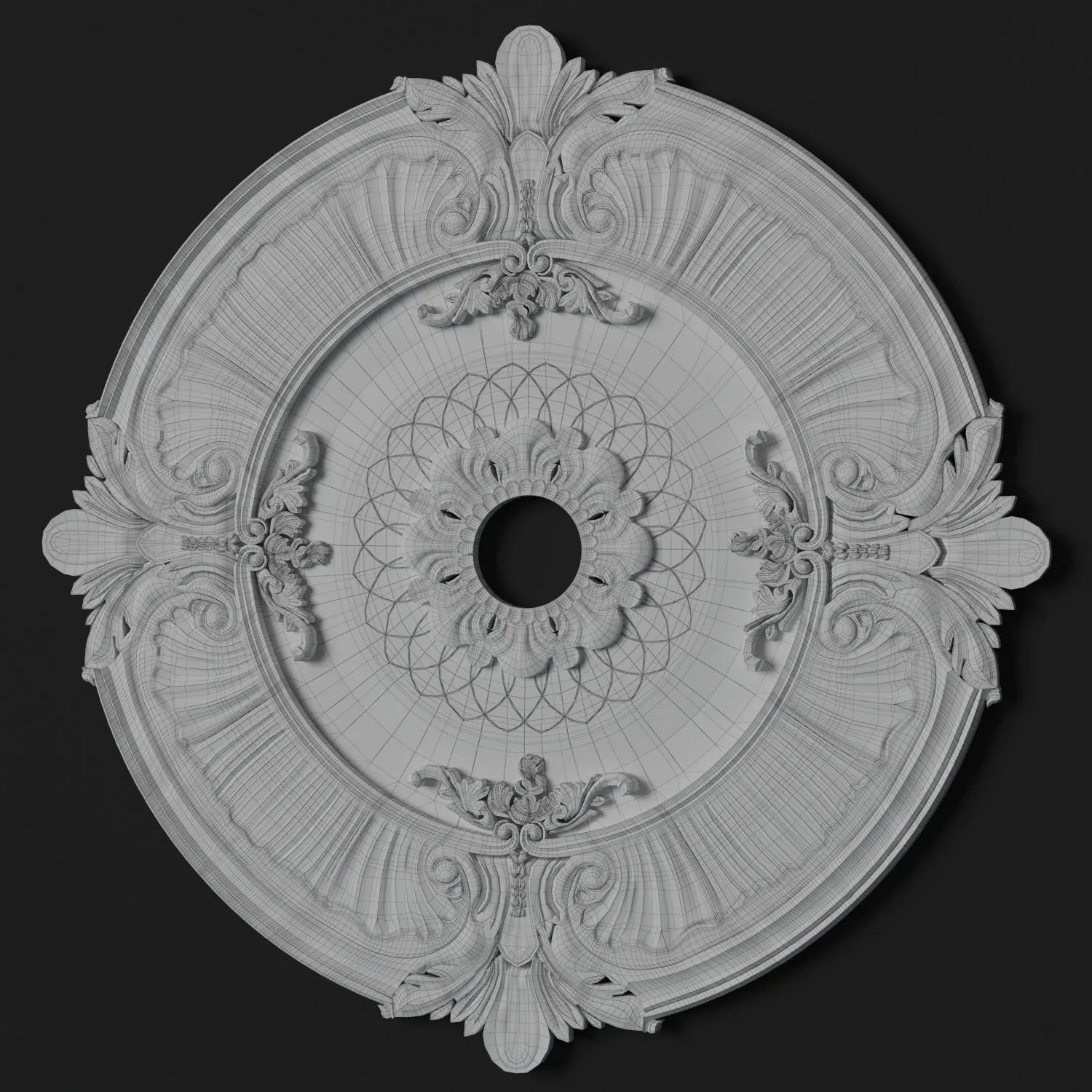 8 Ornament Circular 3Dmodel Brush alpha 3D model