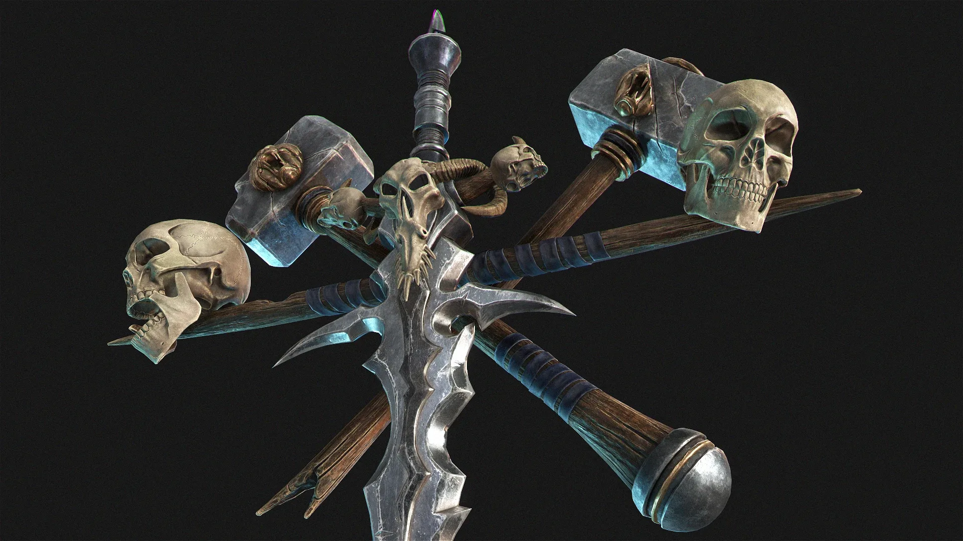 Undead Frostmourne Sword and Hammers - Frozen Throne