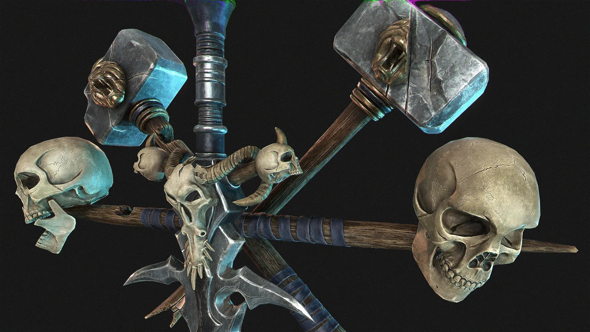 Undead Frostmourne Sword and Hammers - Frozen Throne