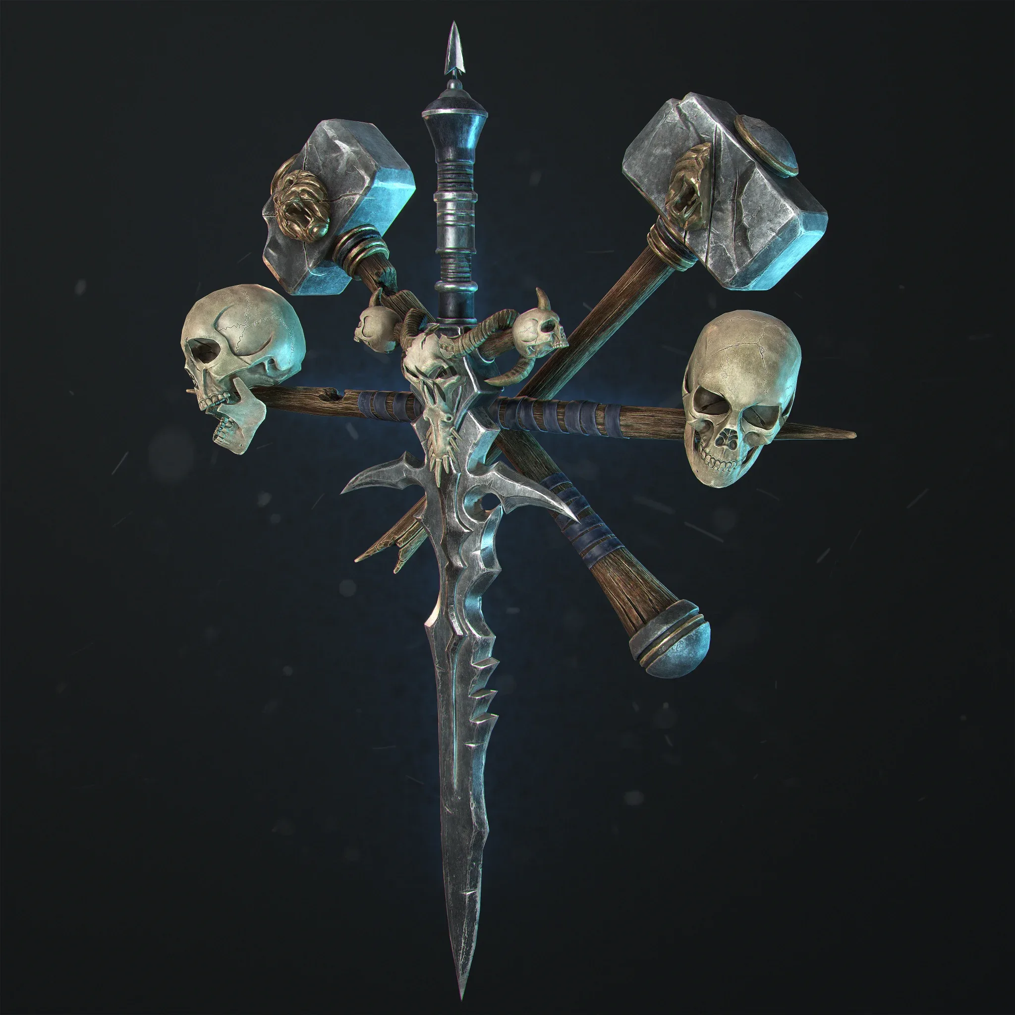 Undead Frostmourne Sword and Hammers - Frozen Throne