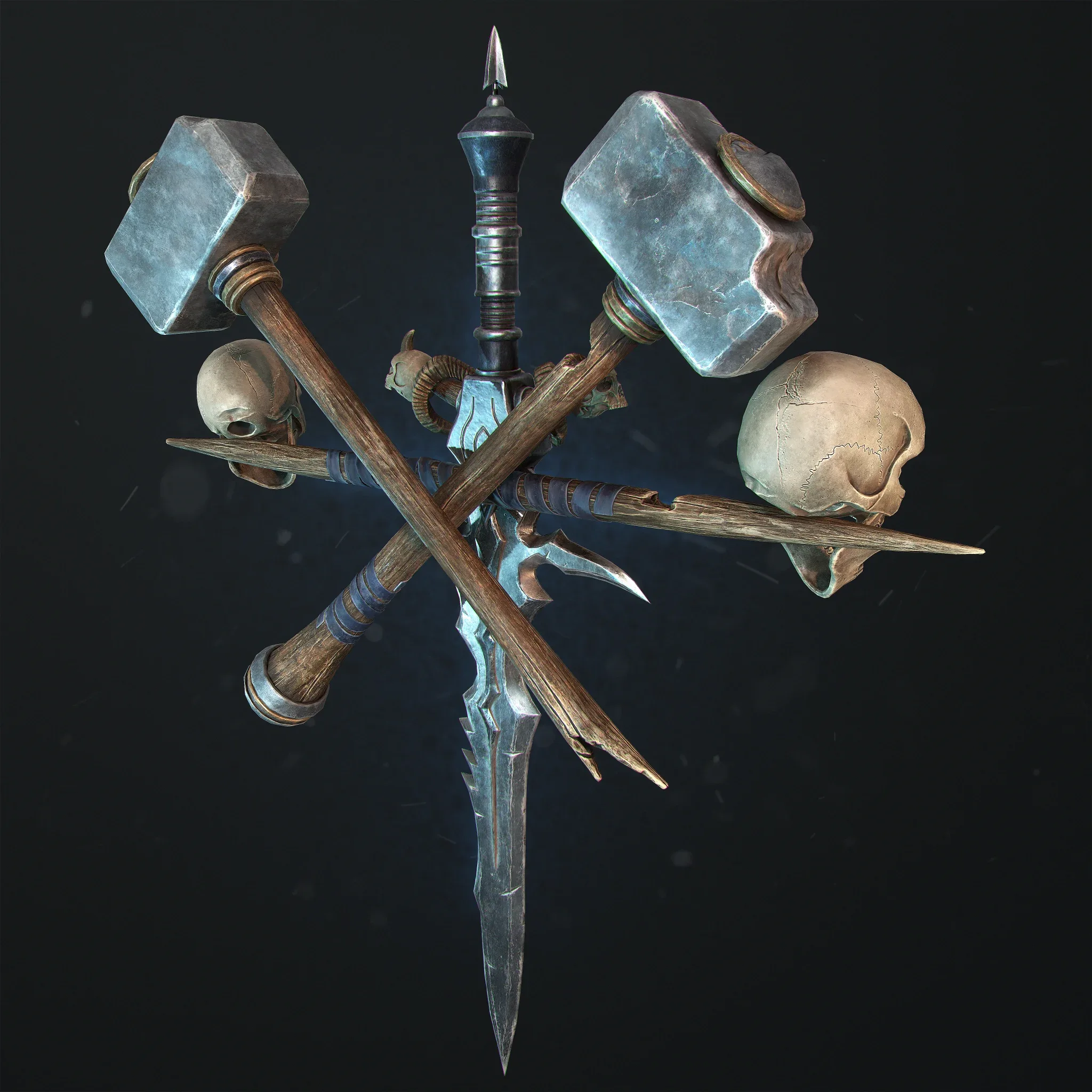 Undead Frostmourne Sword and Hammers - Frozen Throne