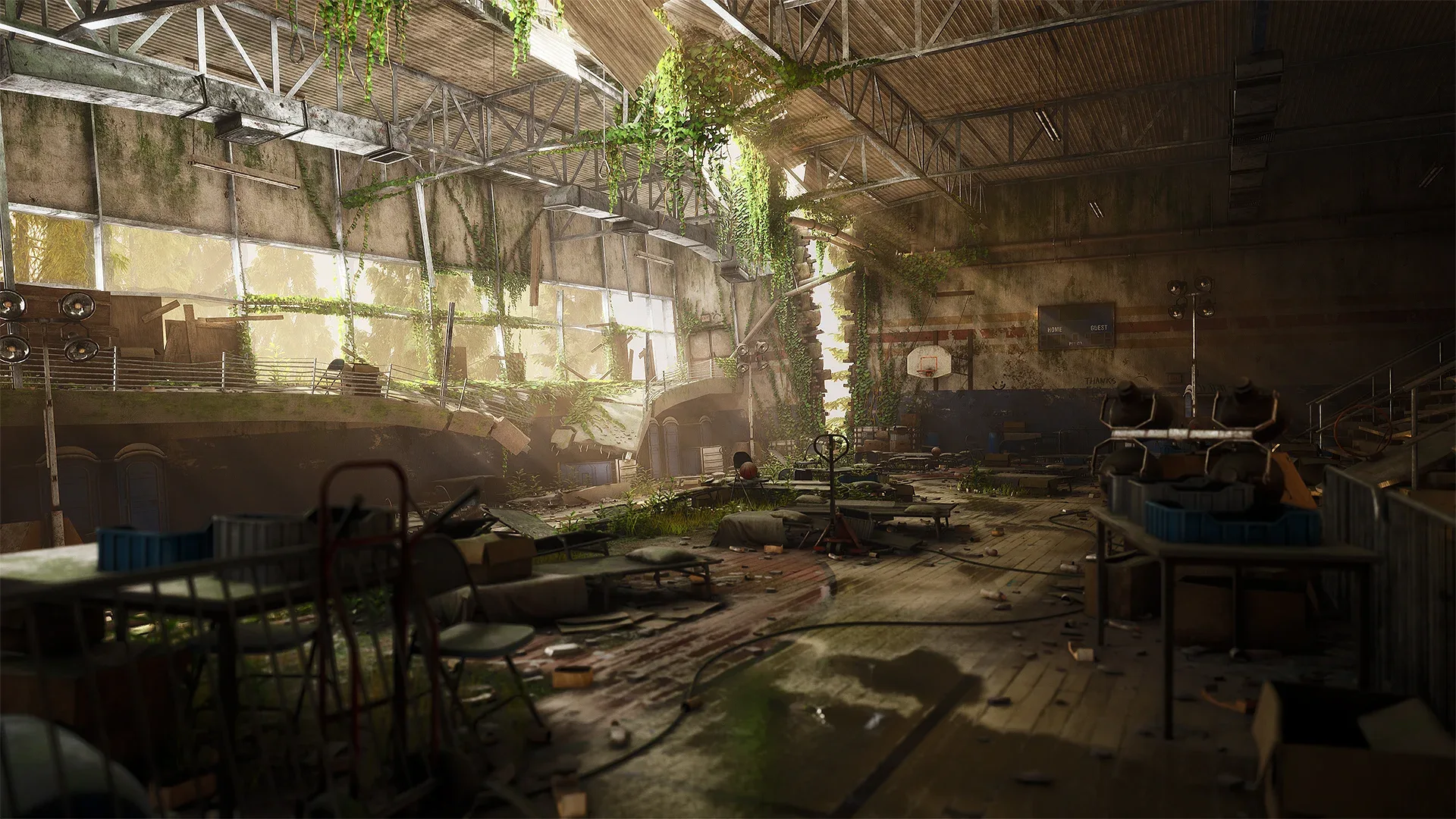 Abandoned Basketball Court/Gym - Unreal Engine