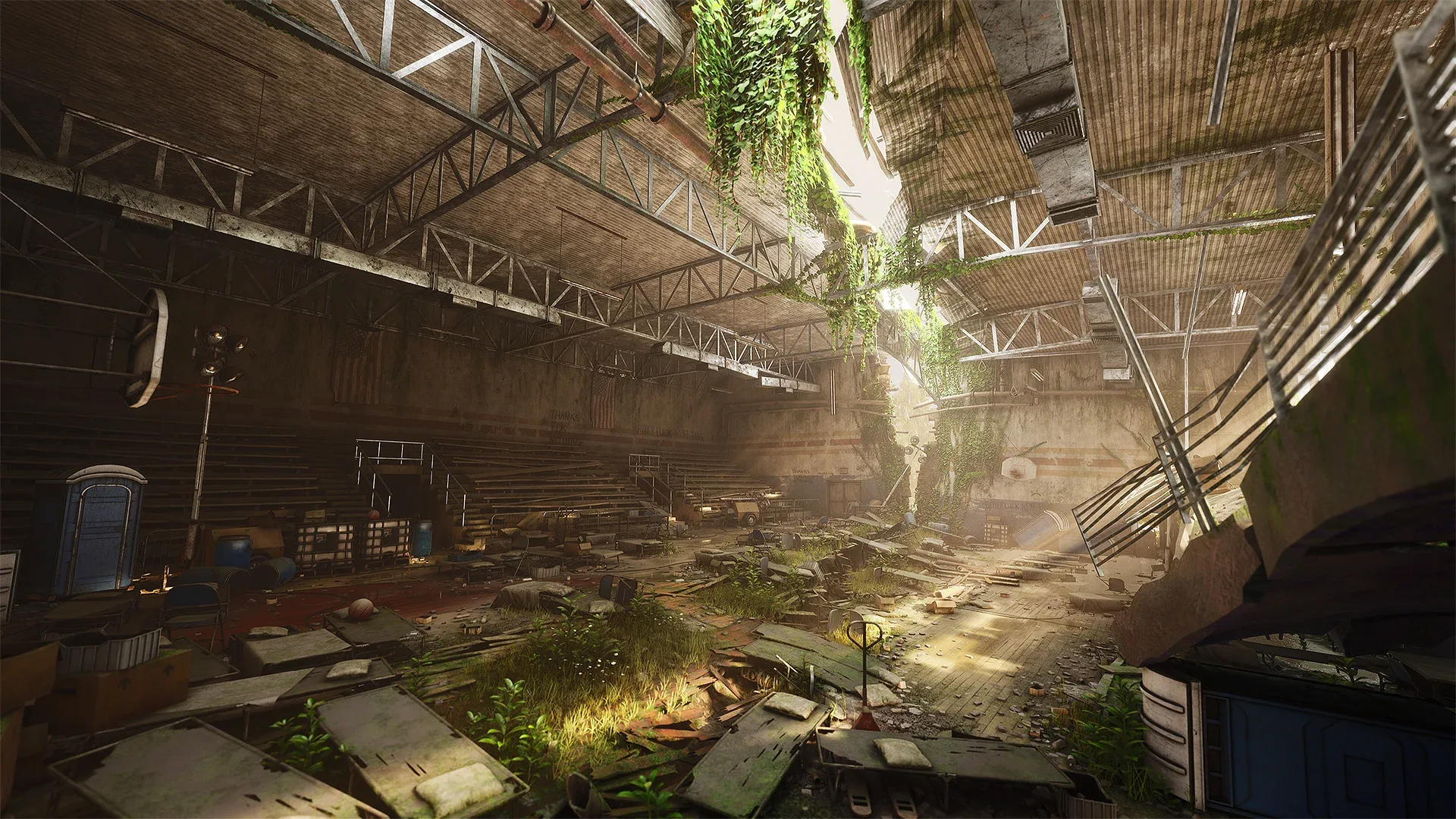 Abandoned Basketball Court/Gym - Unreal Engine