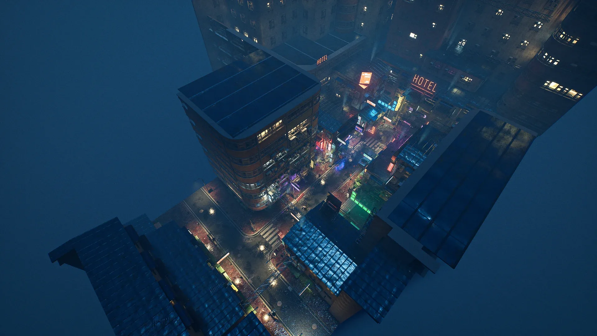 Rainy Neon Streets - Unreal Engine