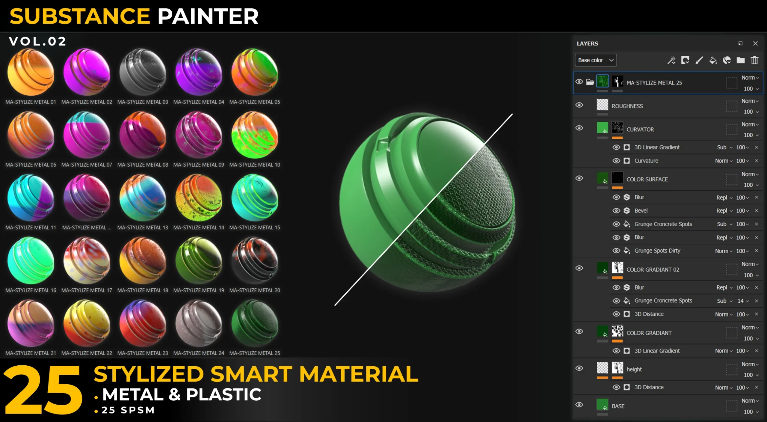 25 Stylized Smart Materials Metal & Plastic Vol 02