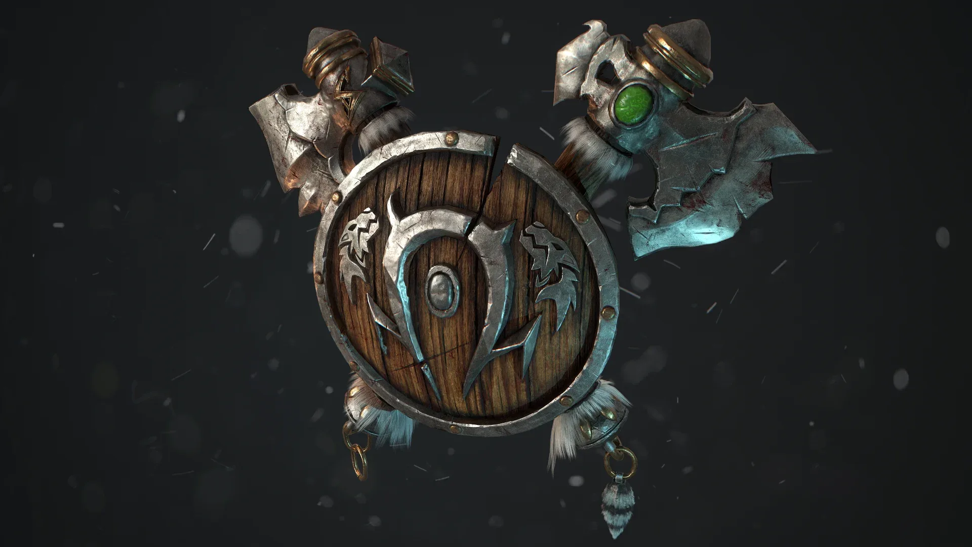 Orc Shield and Axes - World of Warcraft