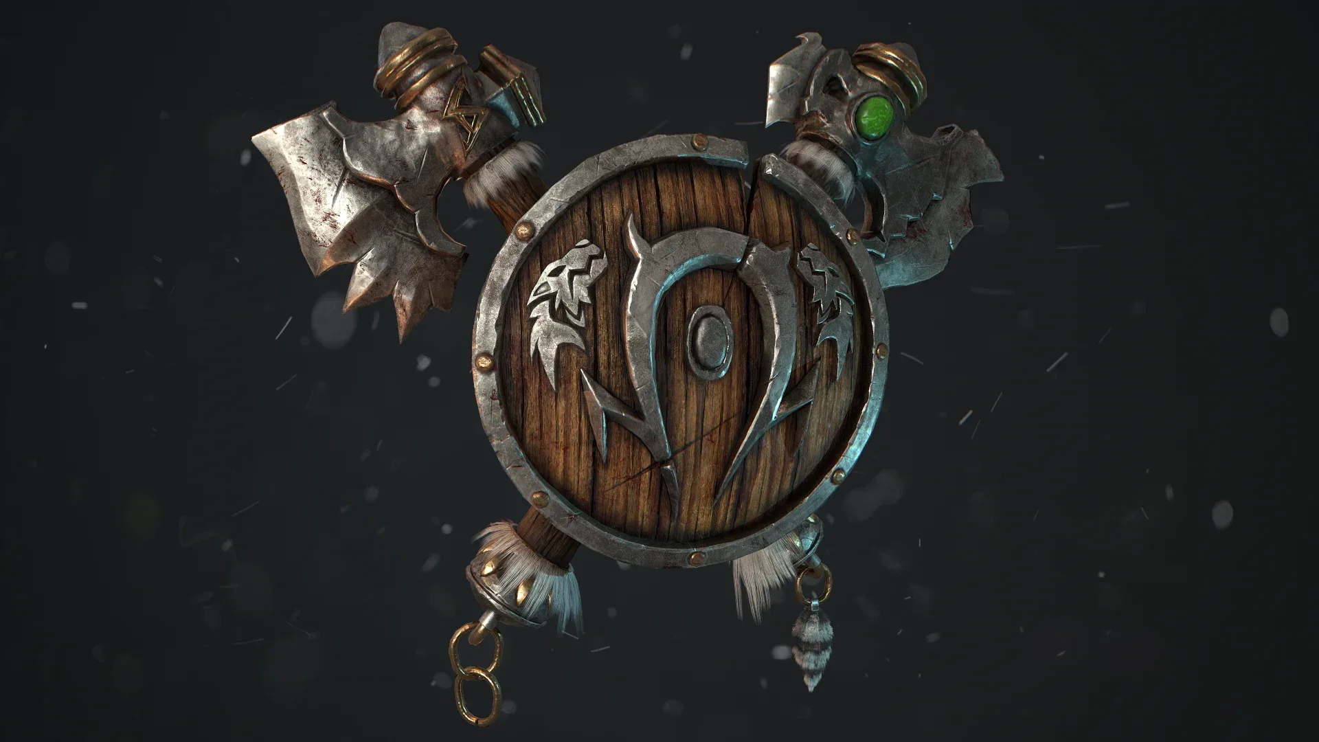 Orc Shield and Axes - World of Warcraft