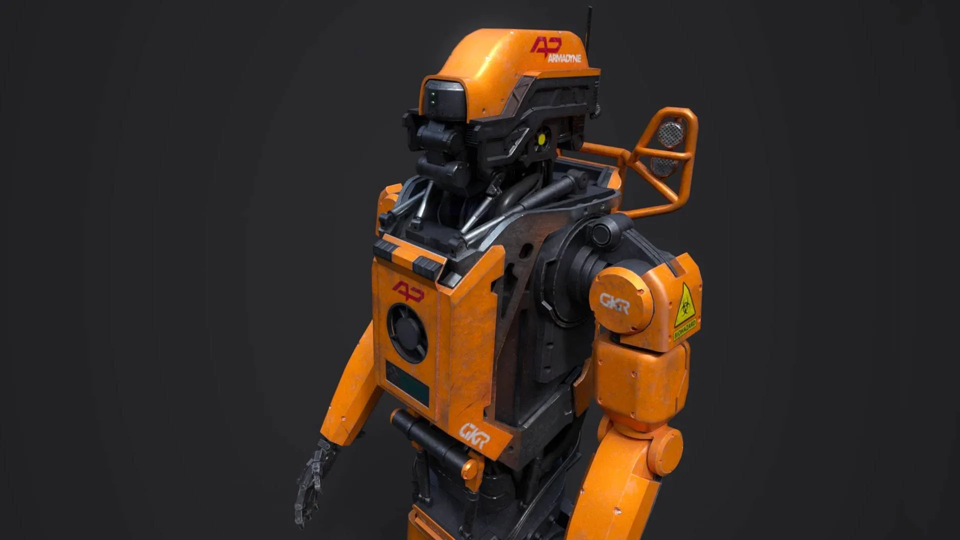 Elysium Droid Orange Skin - Factory Robot