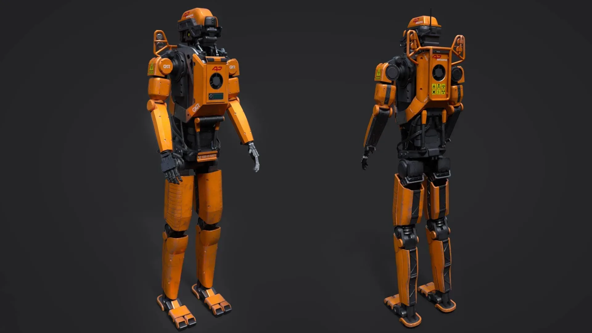 Elysium Droid Orange Skin - Factory Robot