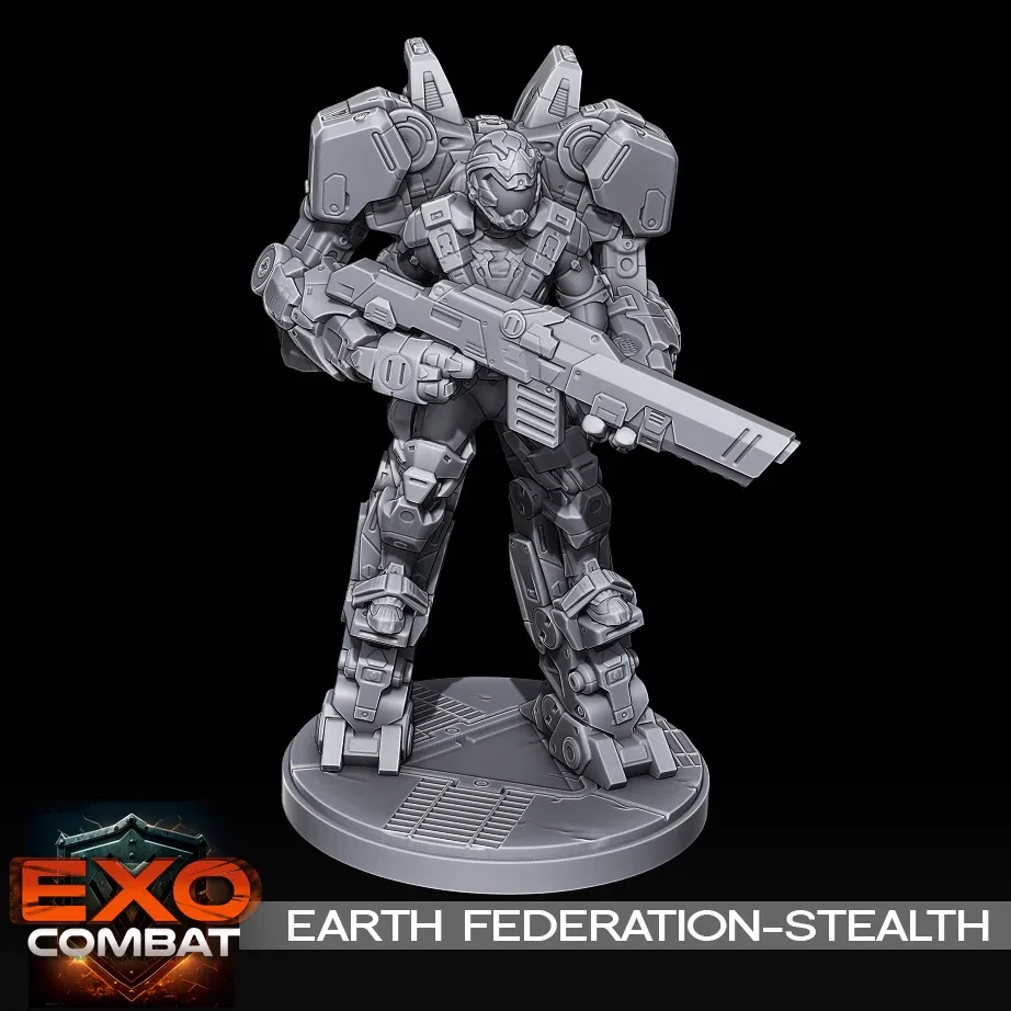 3D Printable- Earth Federation Stealth Mech