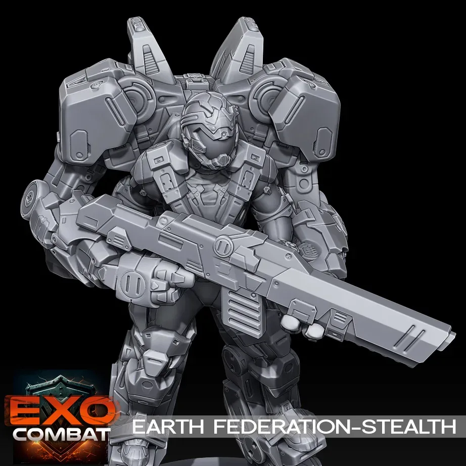 3D Printable- Earth Federation Stealth Mech