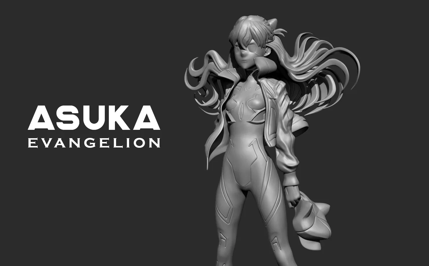 Asuka langley - evangelion 3D print model