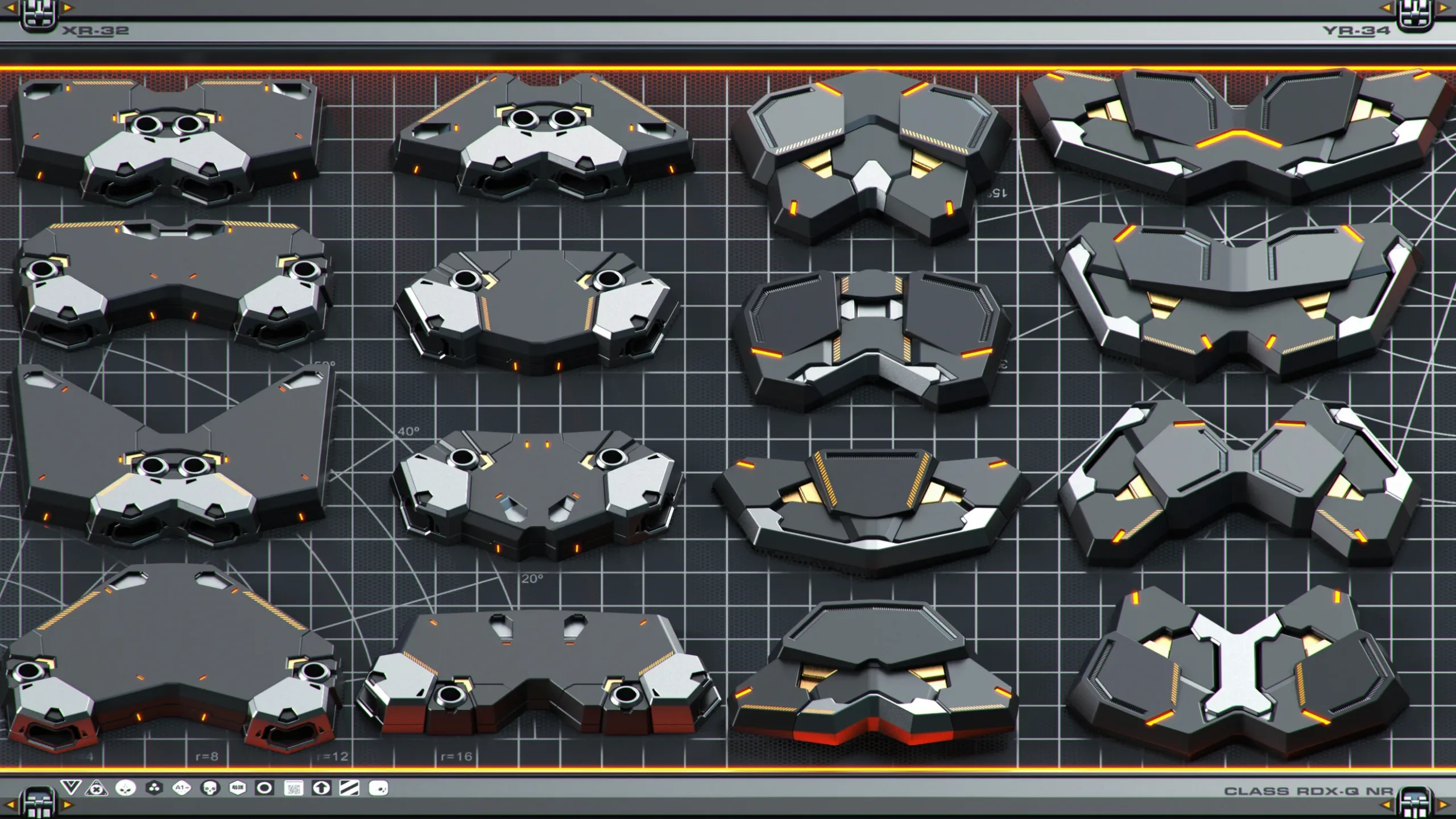 SPACESHIP Hard Surface KITBASH 350 DETAILS