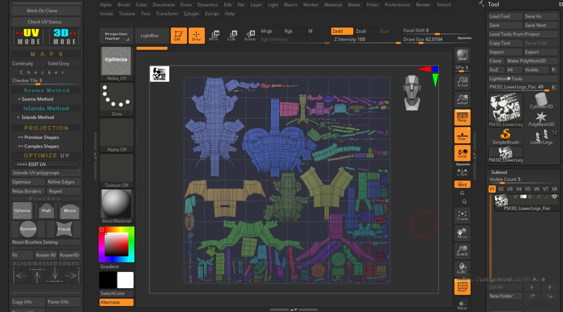 UV-Pro Mastering UV Unwrapping - Zplugin for ZBrush 2023.1.1 or higher