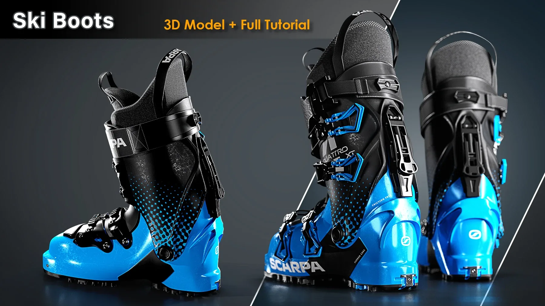 Ski Boots / Full Tutorial + 3D model