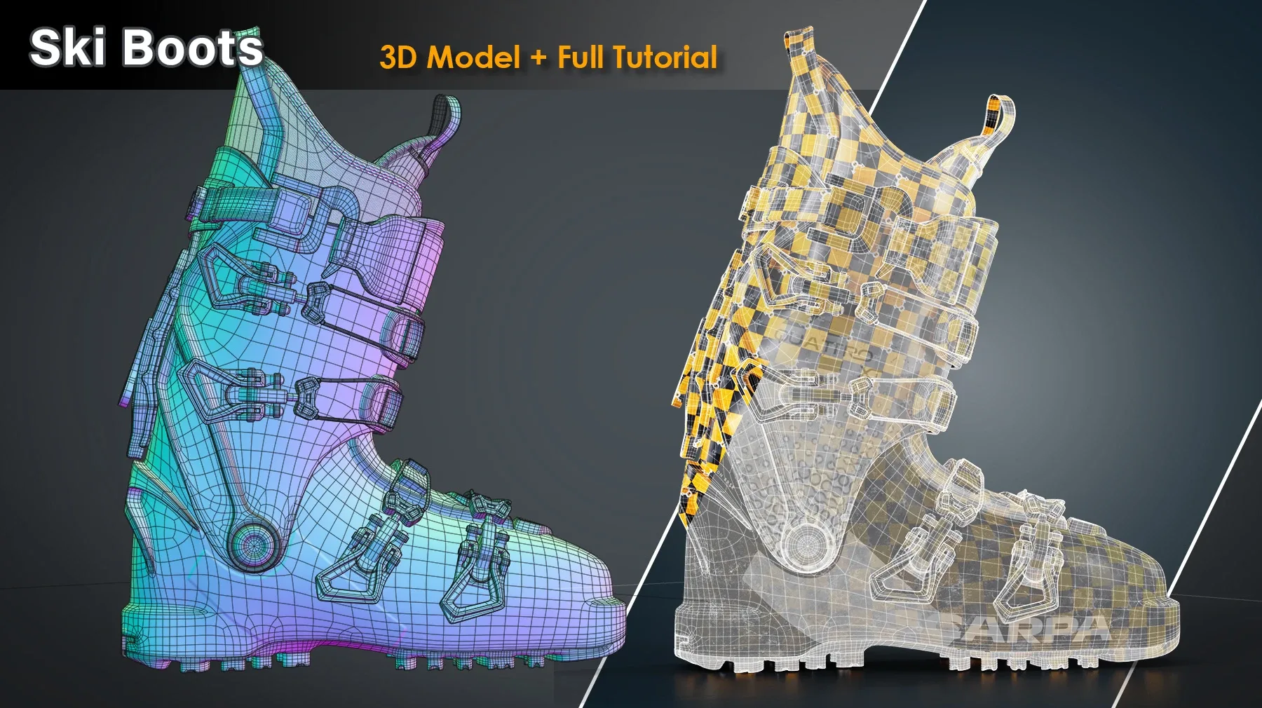 Ski Boots / Full Tutorial + 3D model