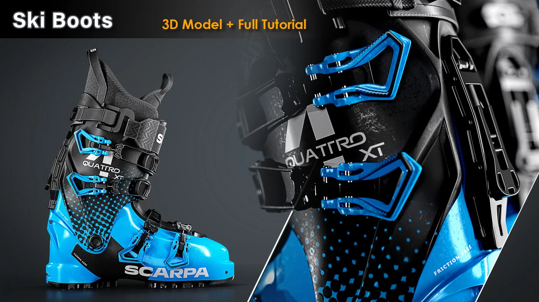 Ski Boots / Full Tutorial + 3D model