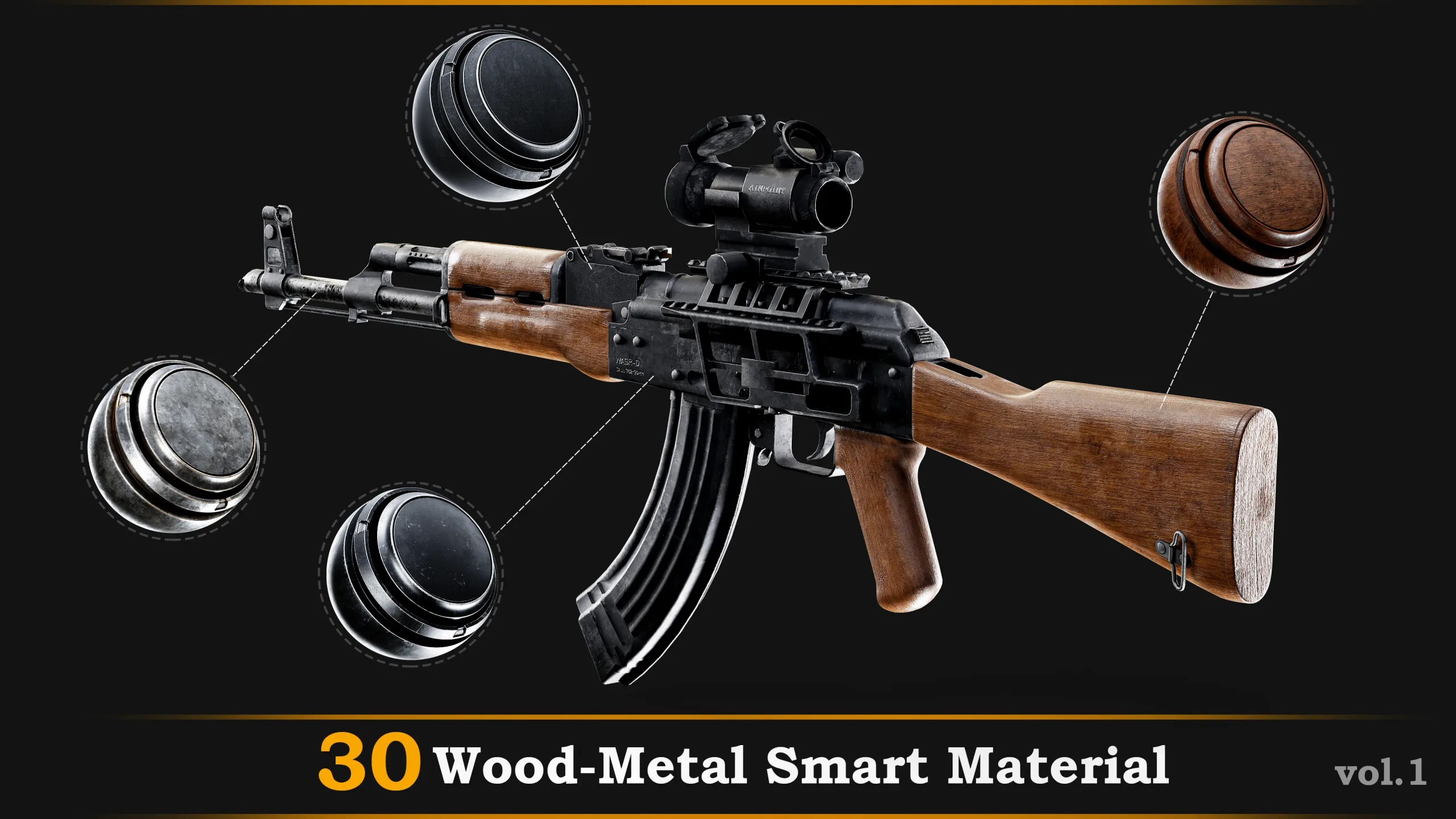 30 Wood-Metal Smart Material Vol.1 + FREE TUTORIAL