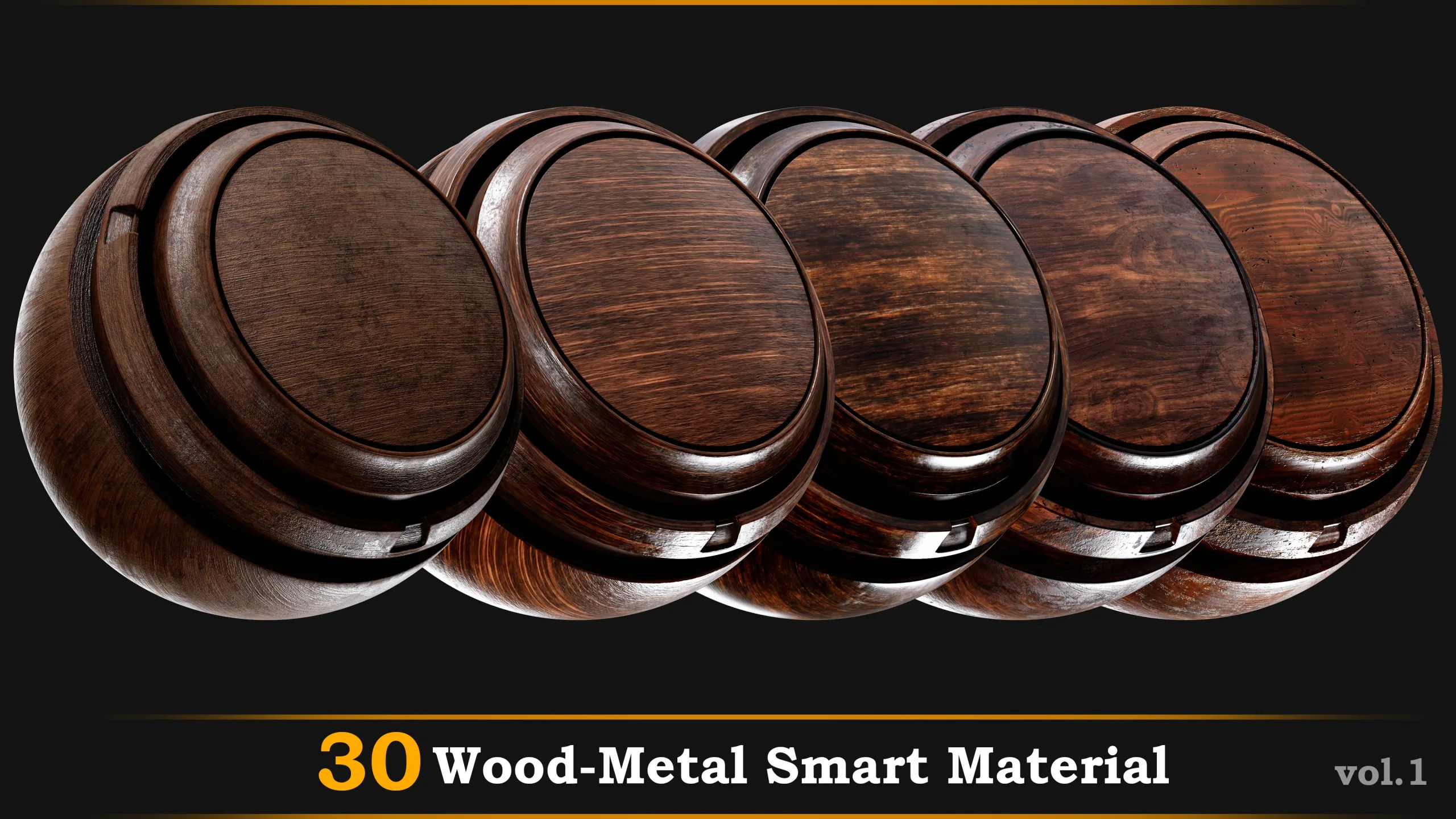 30 Wood-Metal Smart Material Vol.1 + FREE TUTORIAL