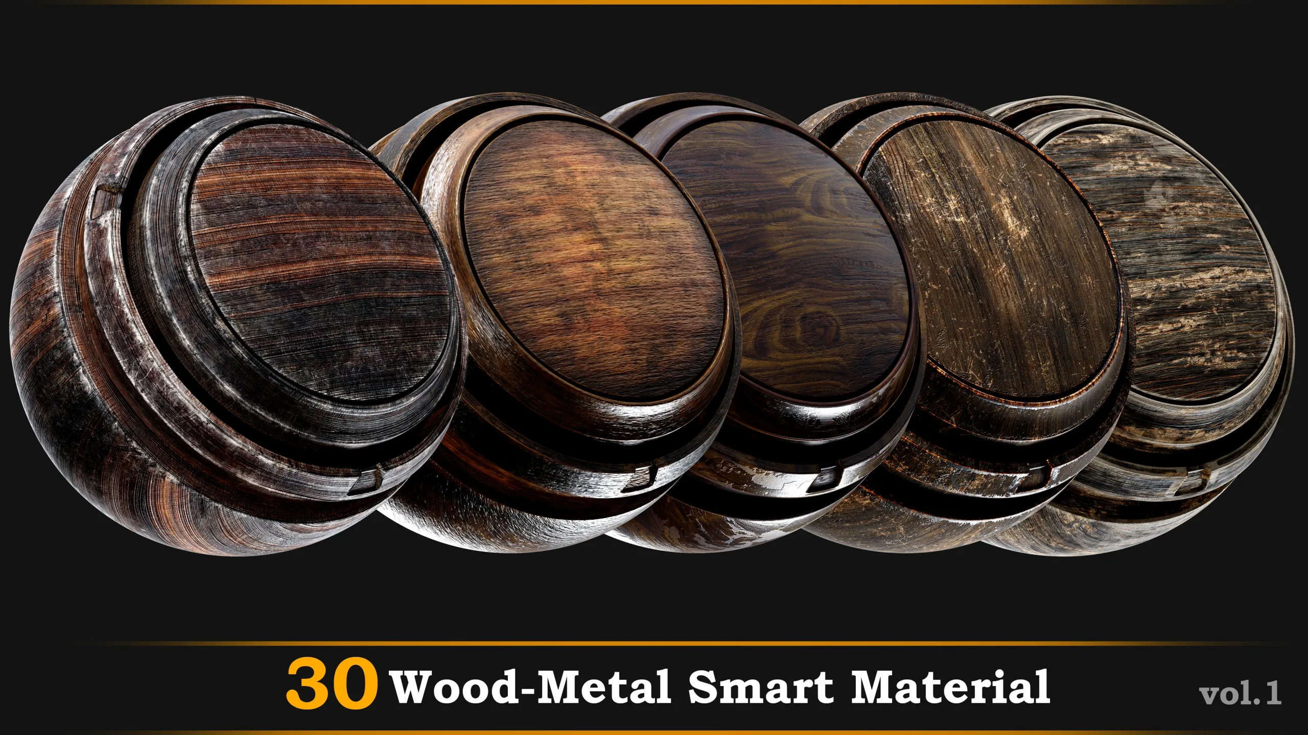 30 Wood-Metal Smart Material Vol.1 + FREE TUTORIAL