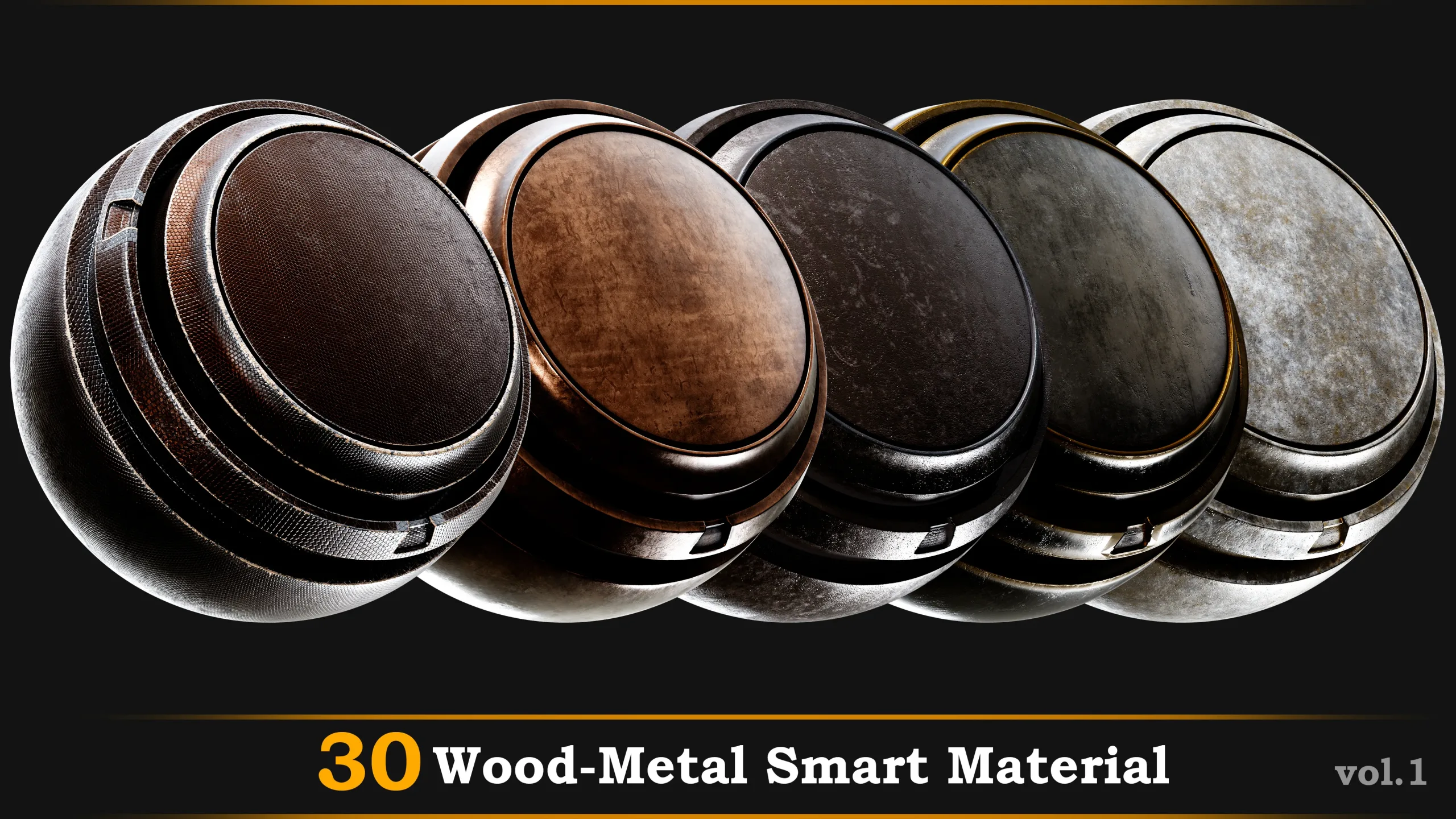 30 Wood-Metal Smart Material Vol.1 + FREE TUTORIAL