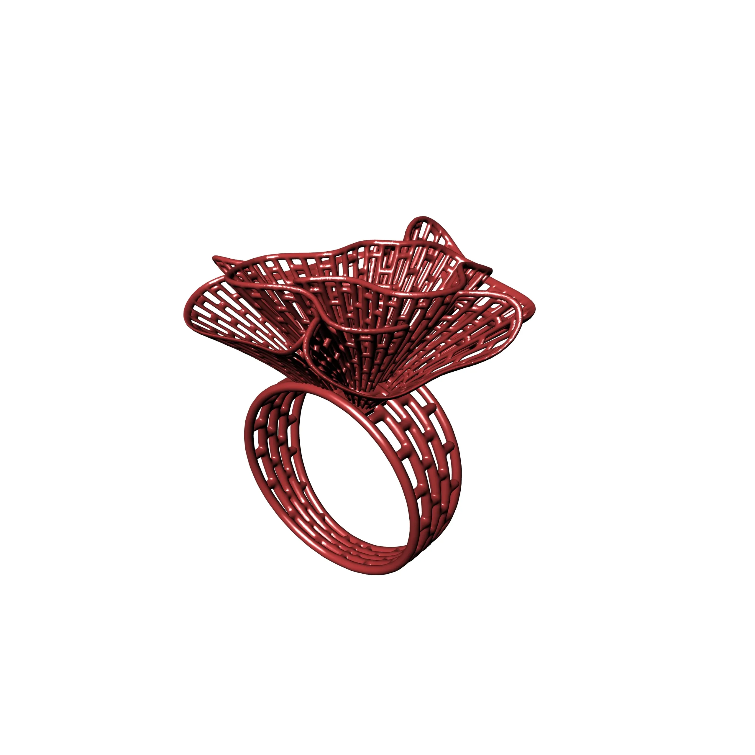 Brick Patterned Jali Turkish Style Ring